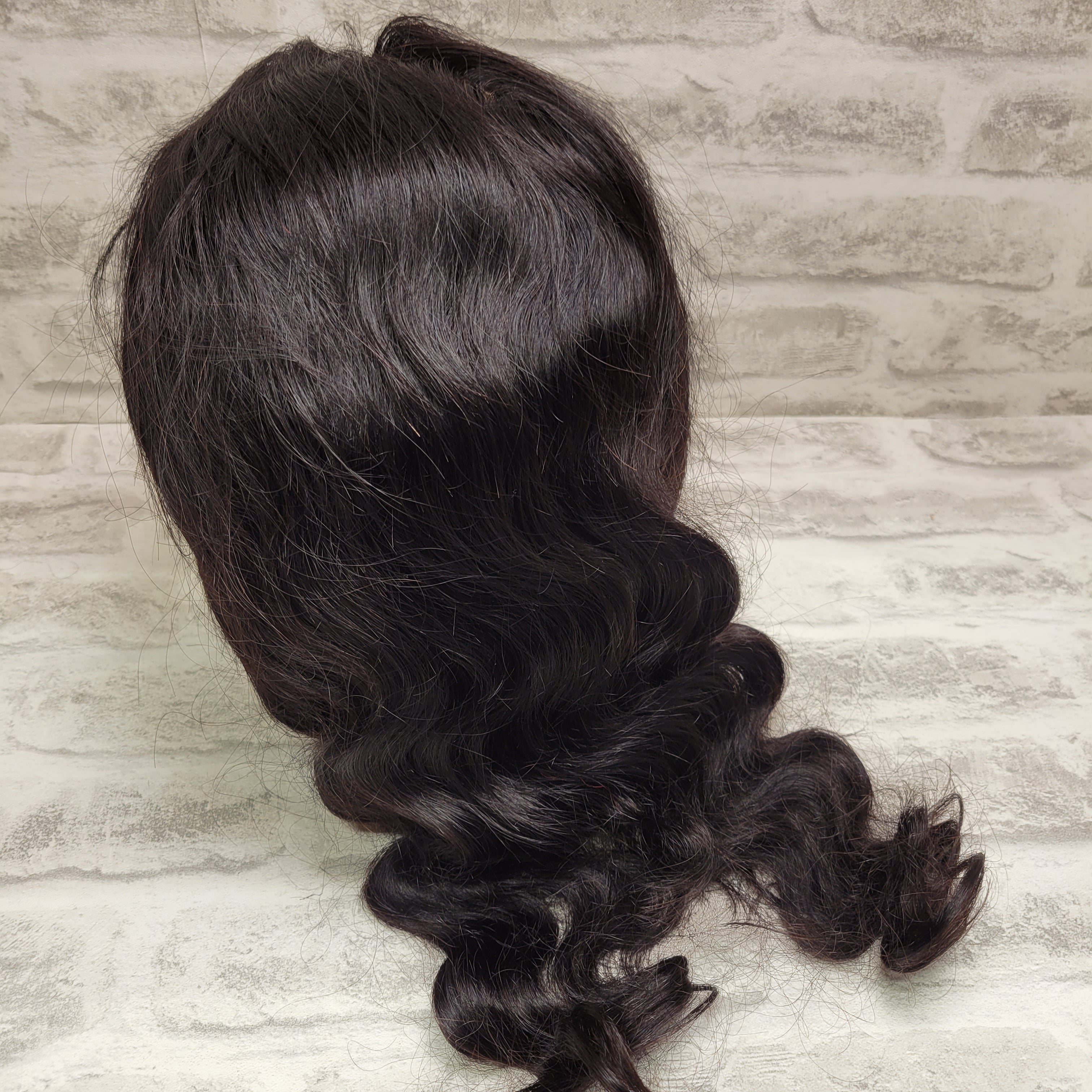 Human Hair Lace Front Wig Remy Human Hair, Body Wave, Dark Brown, 20