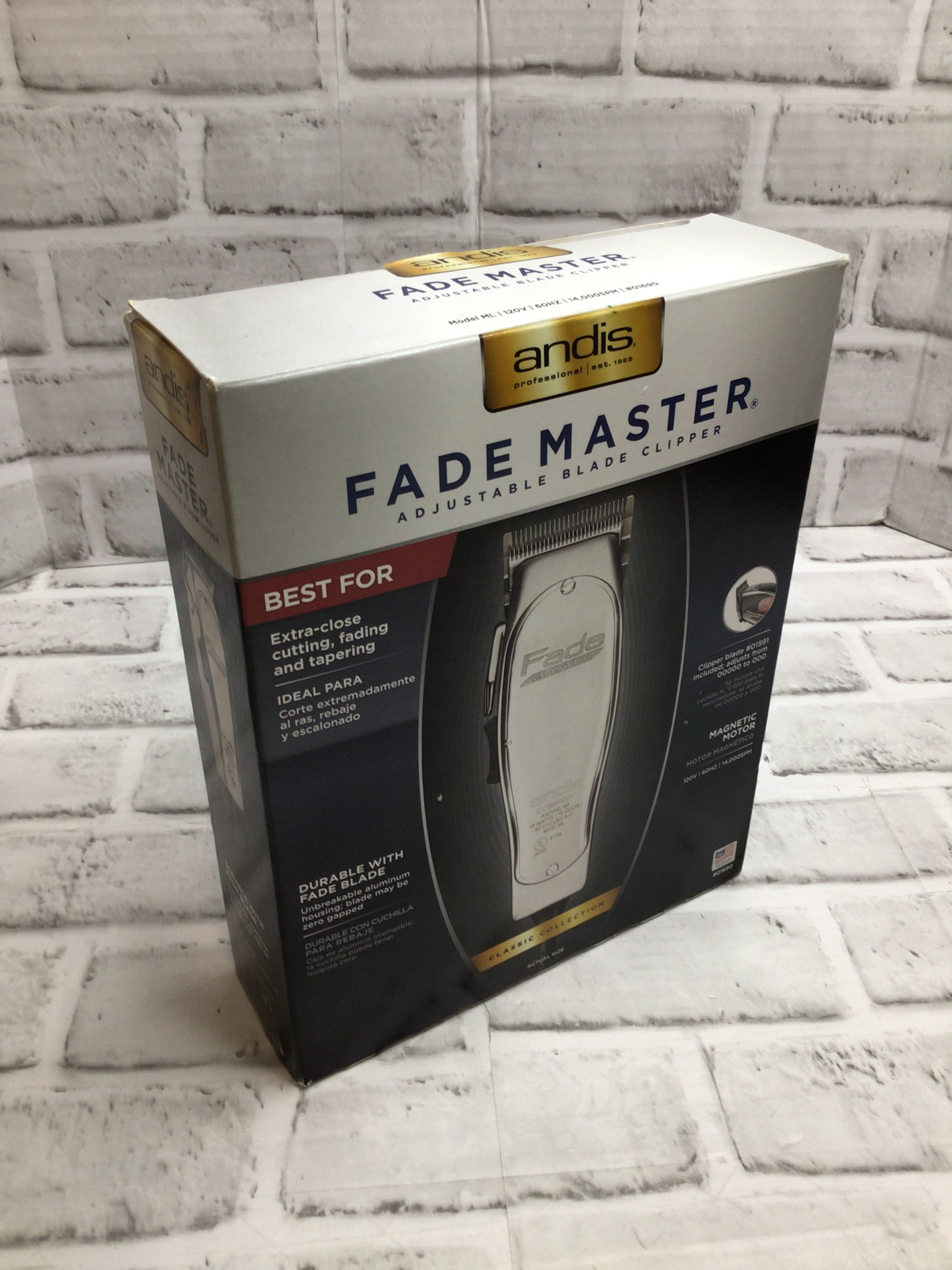 Andis Fade Master Adjustable Blade Clipper Model ML 01690 Classic (8088185569518)