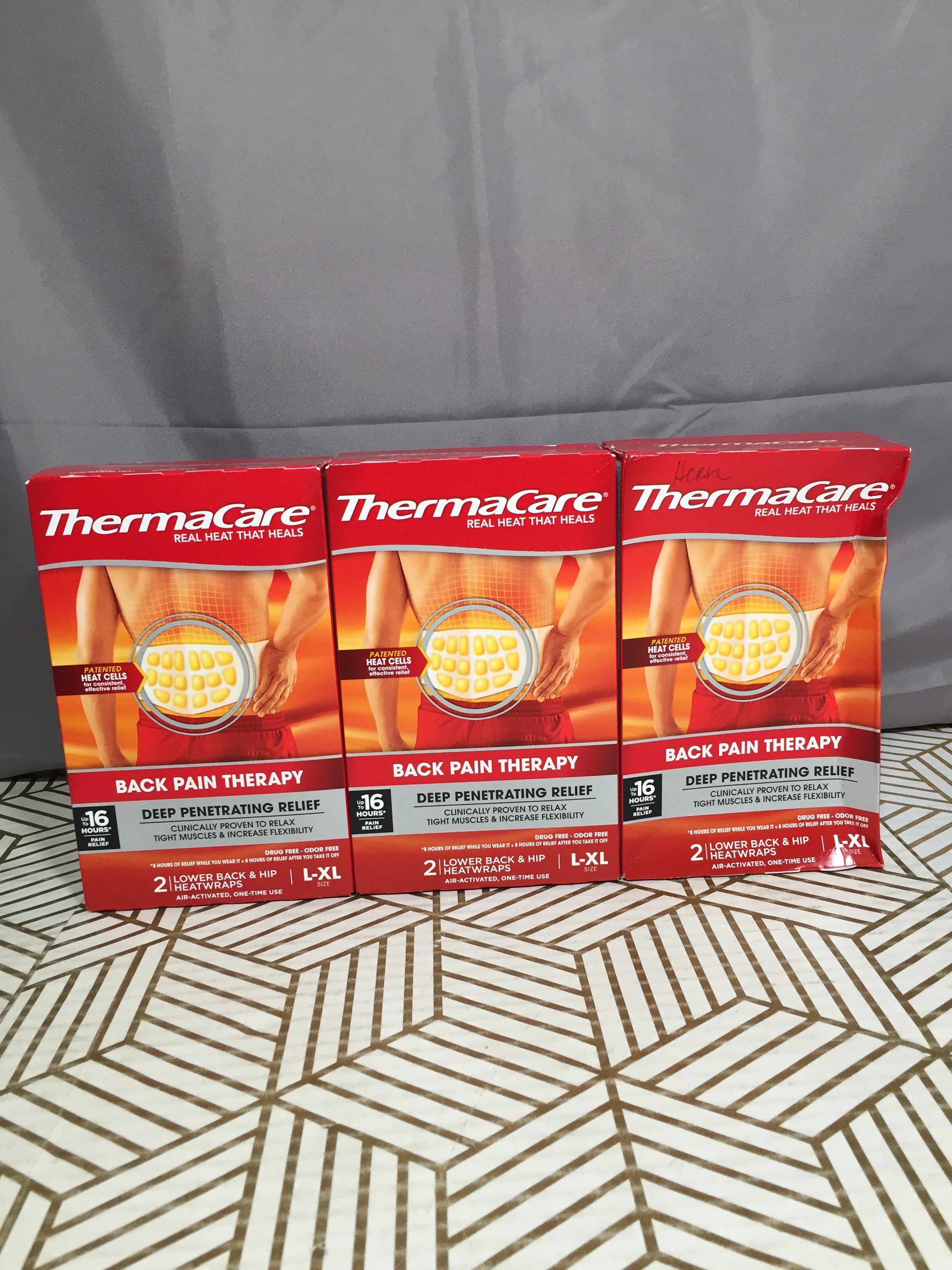 ThermaCare Lower Back & Hip Pain Relief Heat Wraps | 3 PACKS | L-XL *SEALED* (8109095157998)