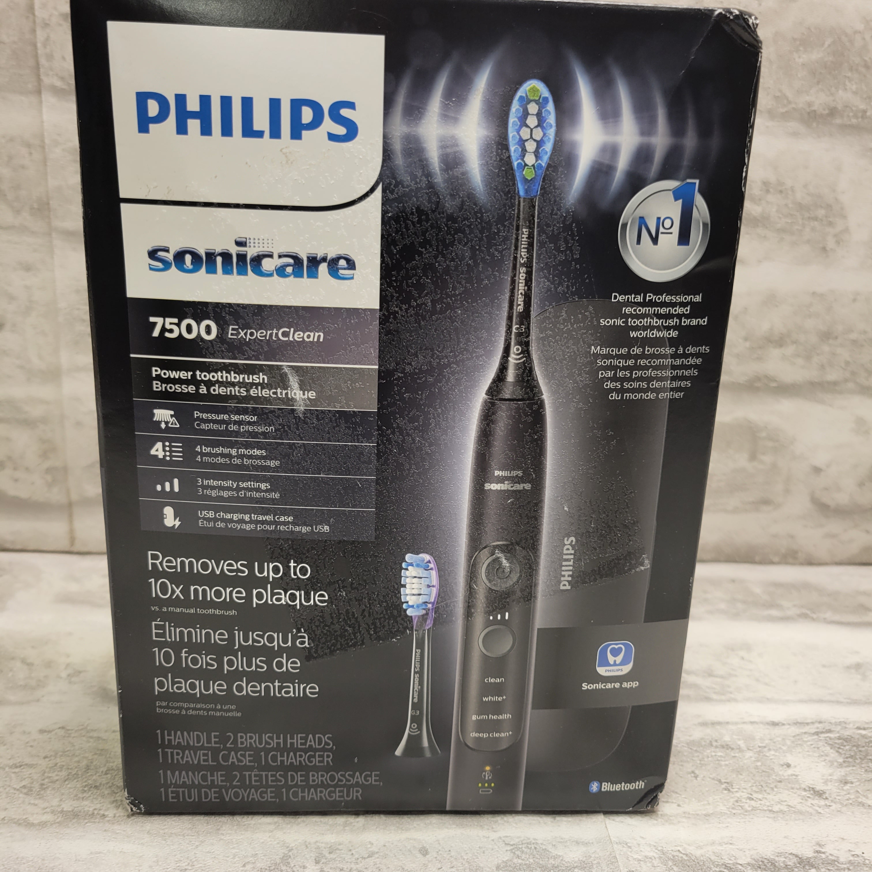 Philips Sonicare ExpertClean 7500, Electric Power Toothbrush, Black, HX9690/05 (7776190562542)