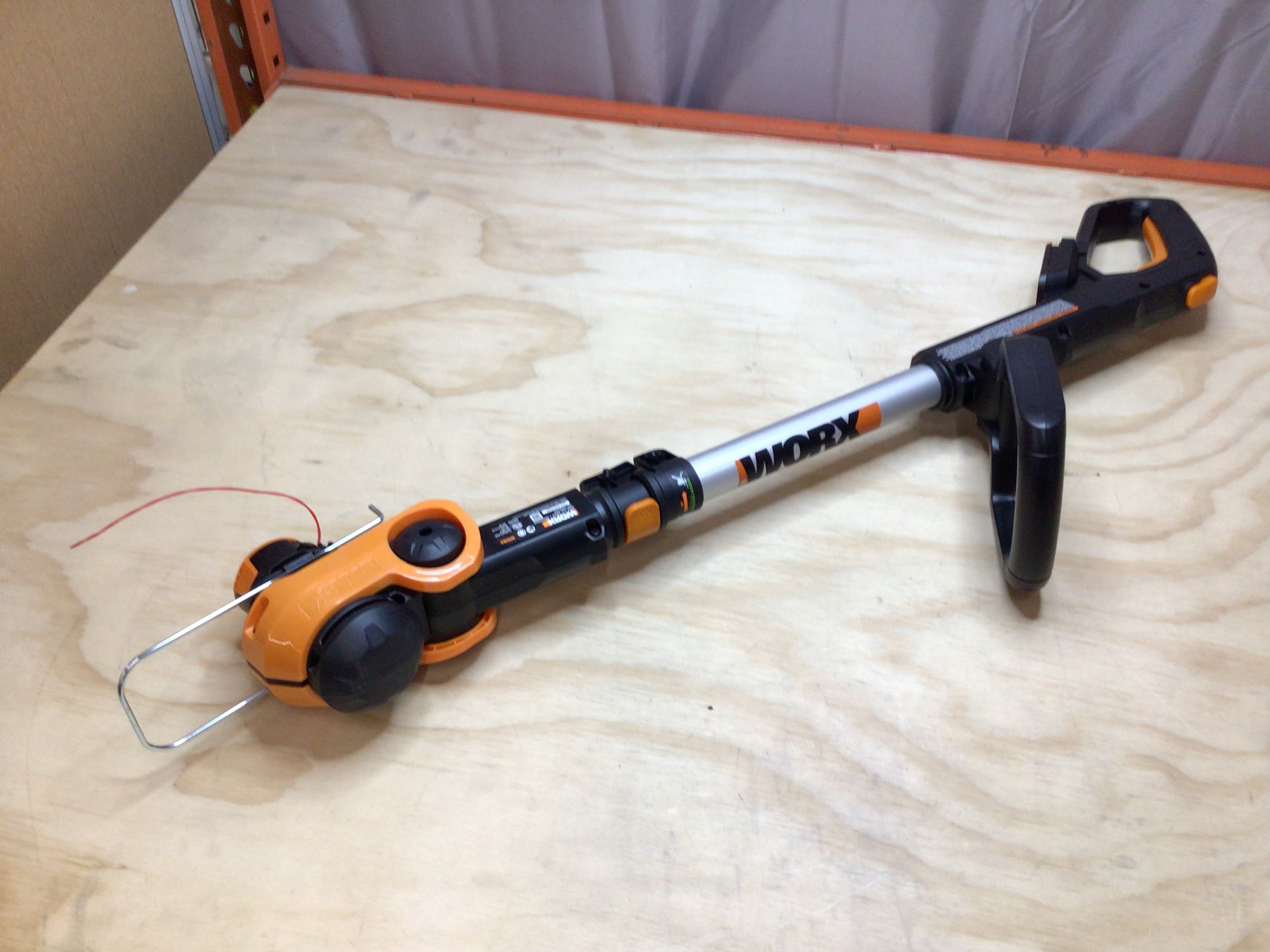 Worx WG163 Orange Black 20V 12 Inch Cordless String Trimmer Edger w Batteries (8097246511342)