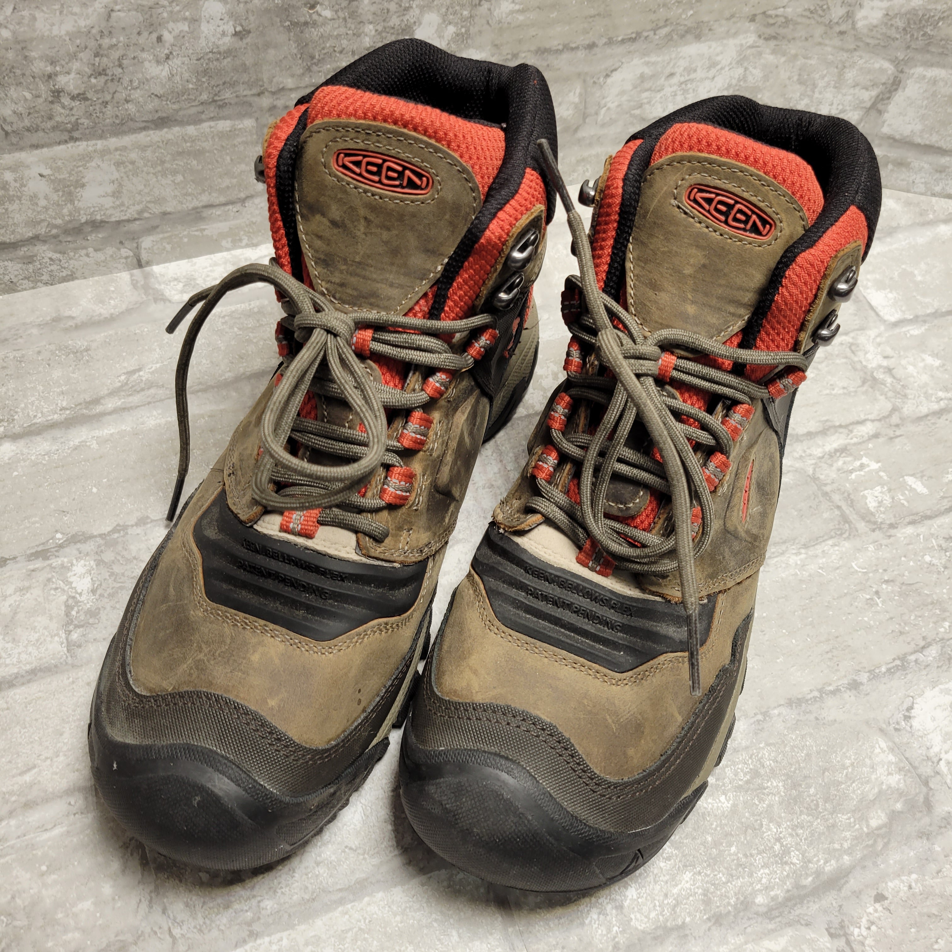 Keen Ridge Flex Waterproof 1025416 Mens Brown Leather Lace Up Work Boots, 10W (8041992650990)