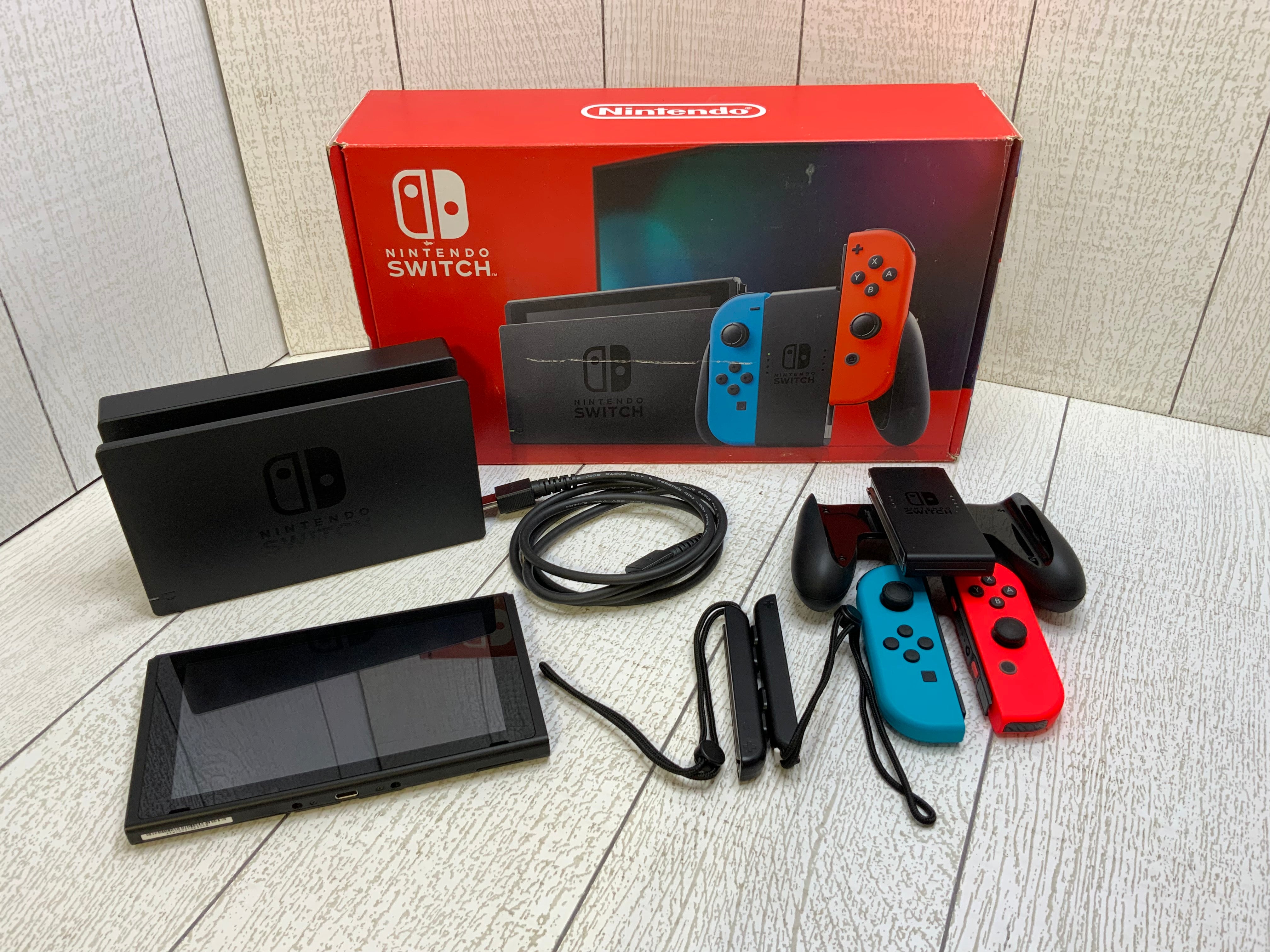 Nintendo Switch with Neon Blue and Neon Red Joy‑Con - HAC-001(-01) (7929621512430)