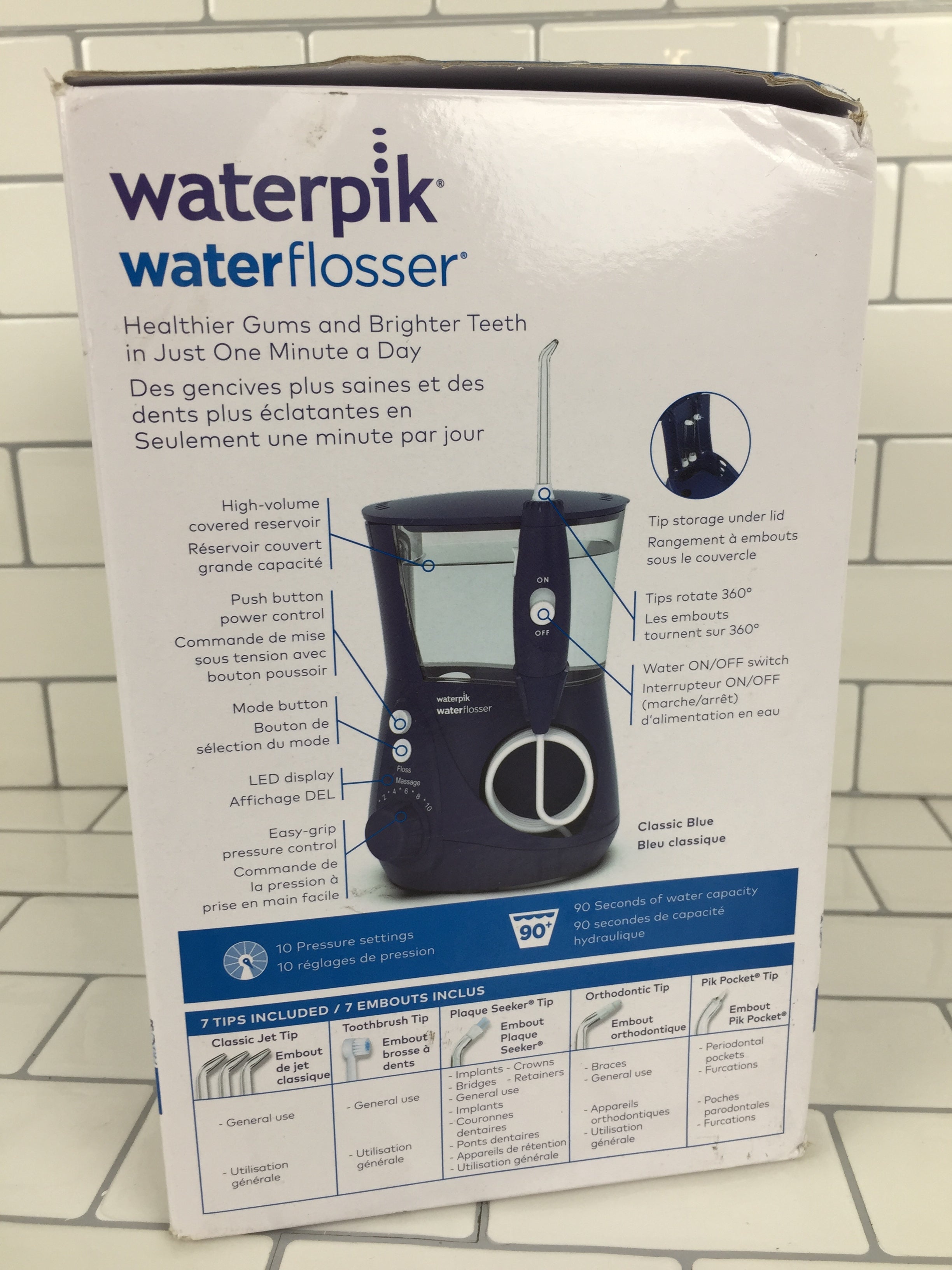 Waterpik WP-663 Water Flosser Electric Oral Irrigator For Teeth, Aquarius, Blue (7342677491950)