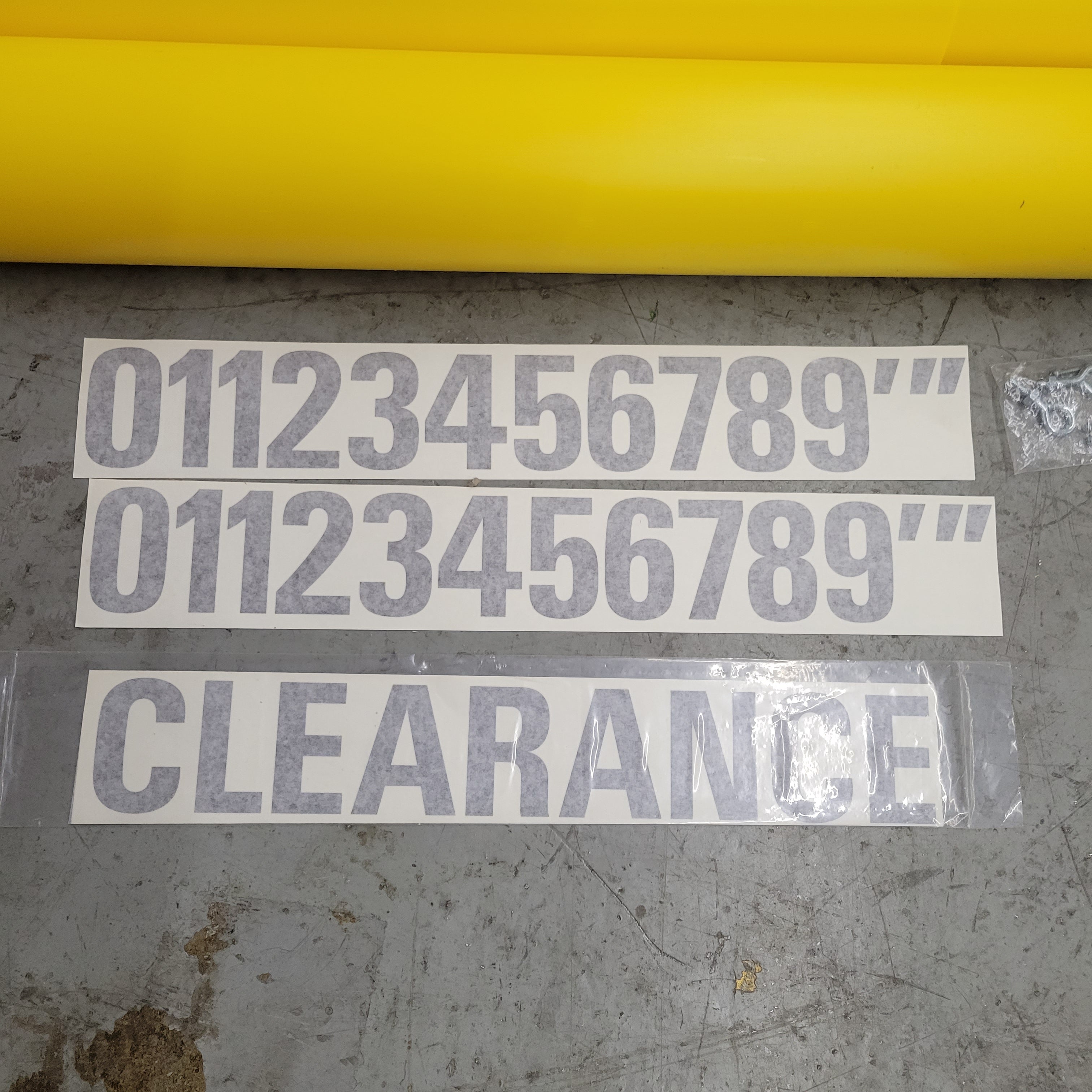 Clearance Bar: 5 in Outside Dia., 80 in Overall Lg, Yellow *MISSING CHAIN* (8137128575214)