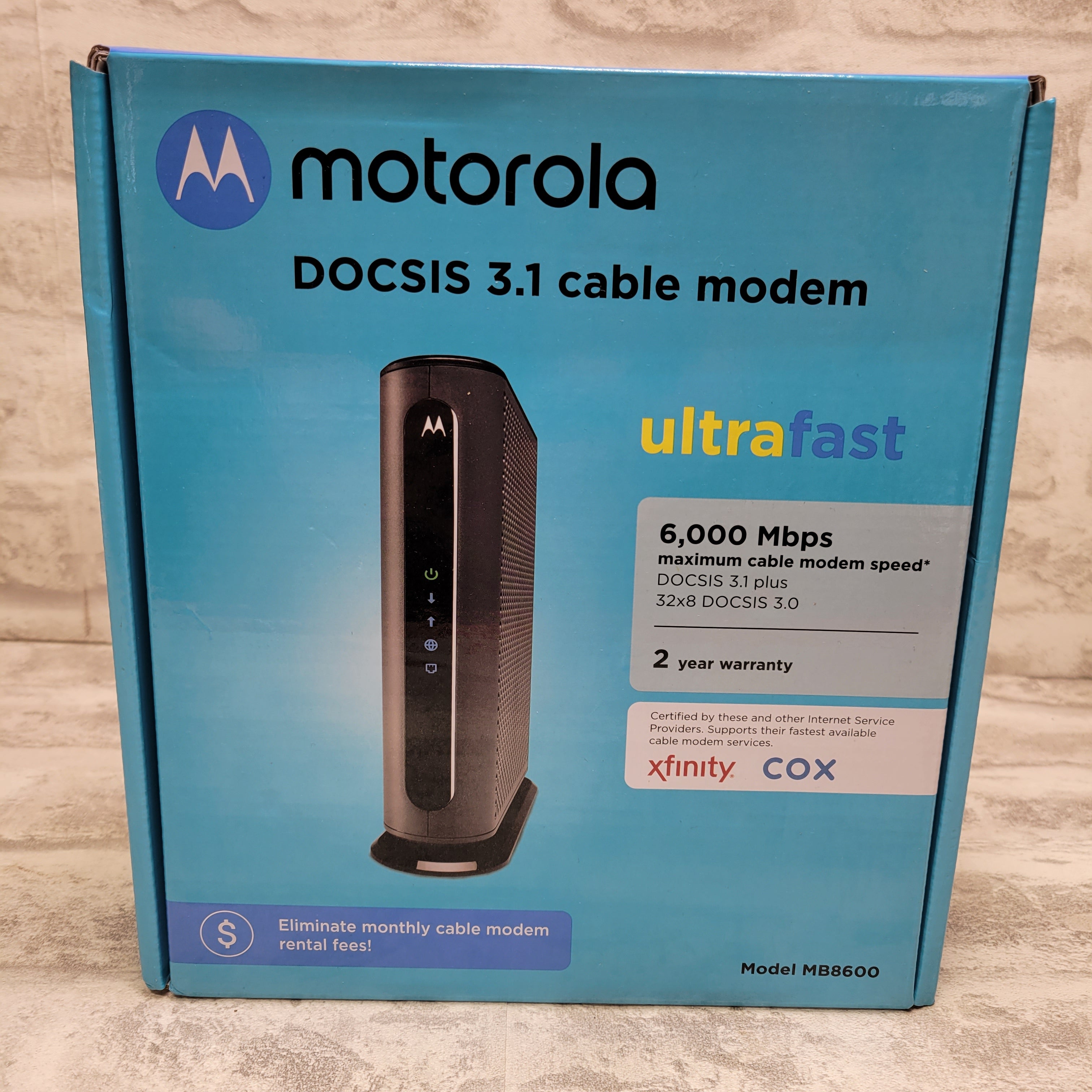 Motorola MB8600 DOCSIS 3.1 Cable Modem | 1 Gbps Ethernet Port (7658633658606)