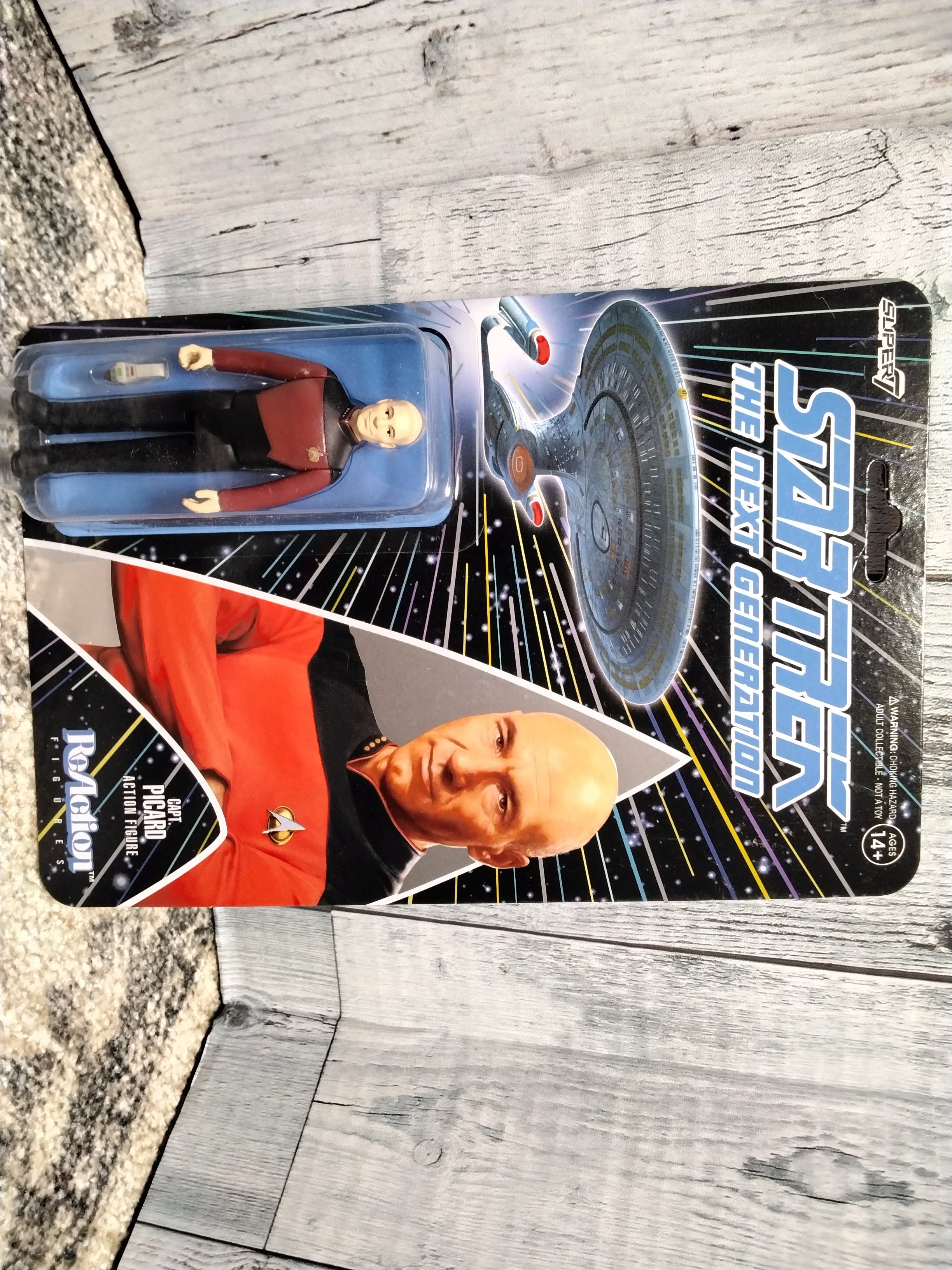 Super7 Star Trek: The Next Generation: Capt. Picard, Worf & Data Reaction Figure (7937295220974)