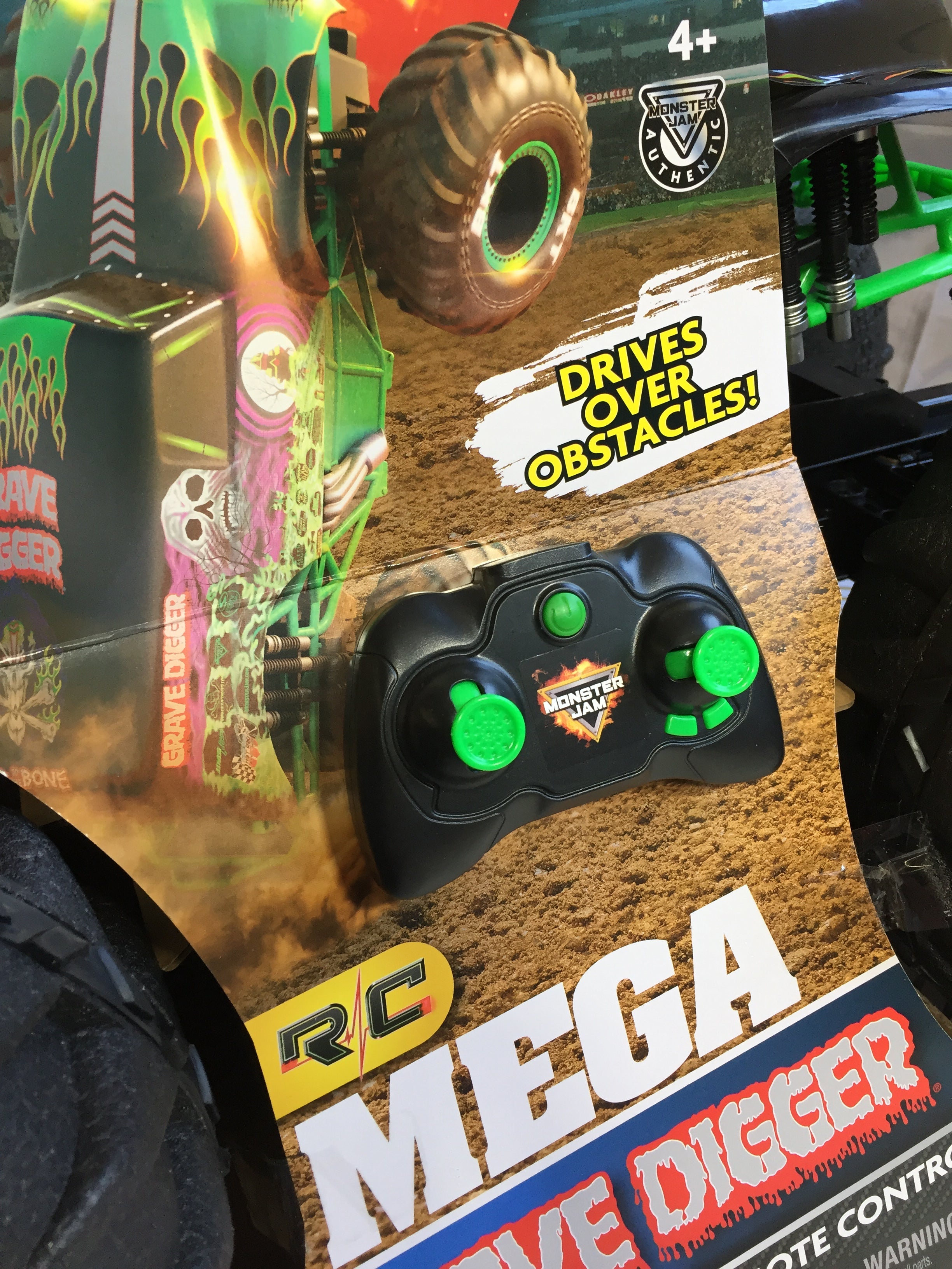 Monster Jam Official Mega Grave Digger All-Terrain Remote Control Mons