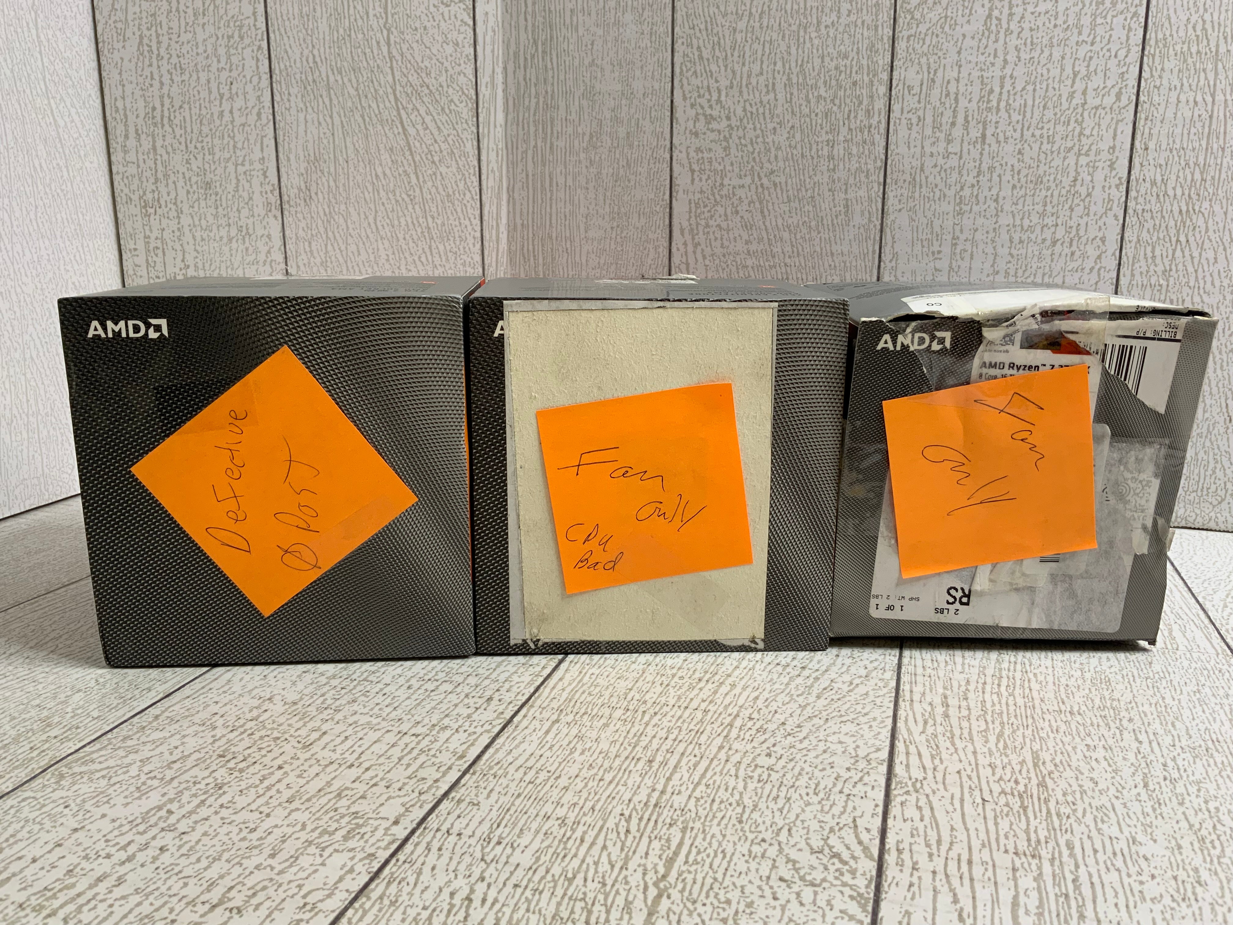 2 AMD Ryzen 9 3900X & 1 AMD Ryzen 7 3700X *LOT OF 3*  **FOR PARTS/NOT WORKING** (8016892264686)