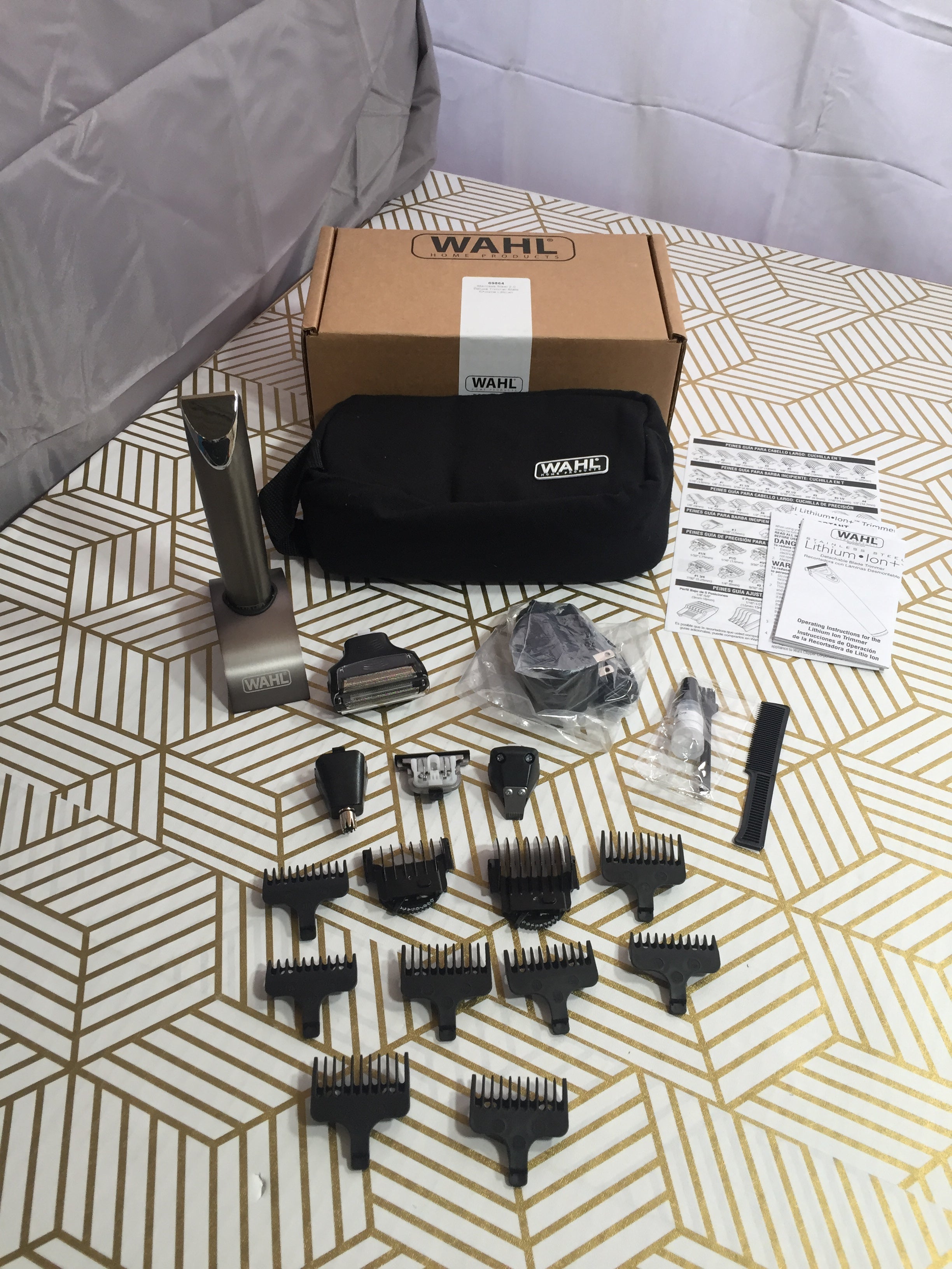 WAHL Stainless Steel Lithium Ion 2.0+ Slate Beard/Nose/Ear Trimmer (8026826375406)