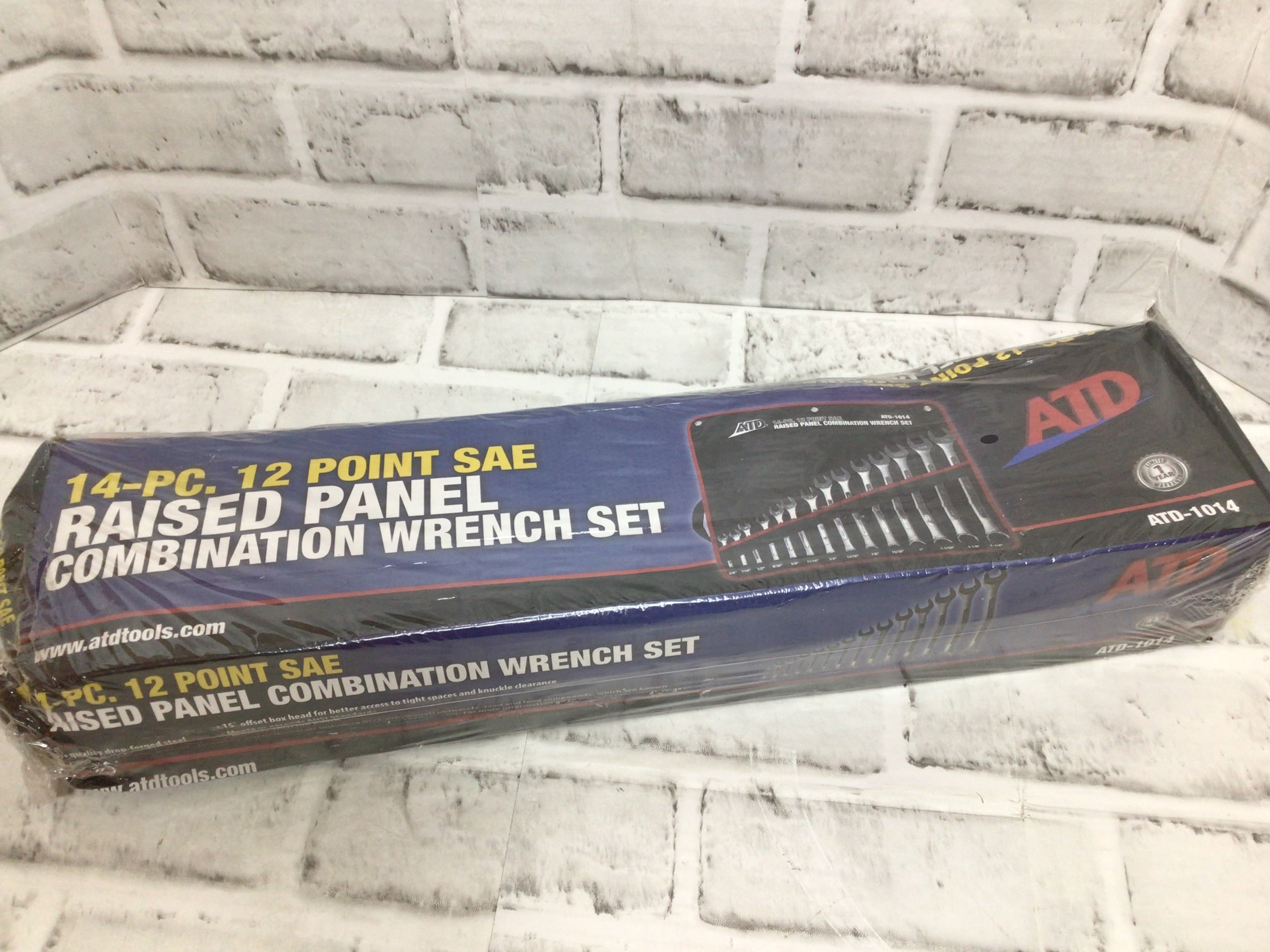 14 Pc. SAE Raised Panel Combination Wrench Set ATD-1014 (8129066205422)