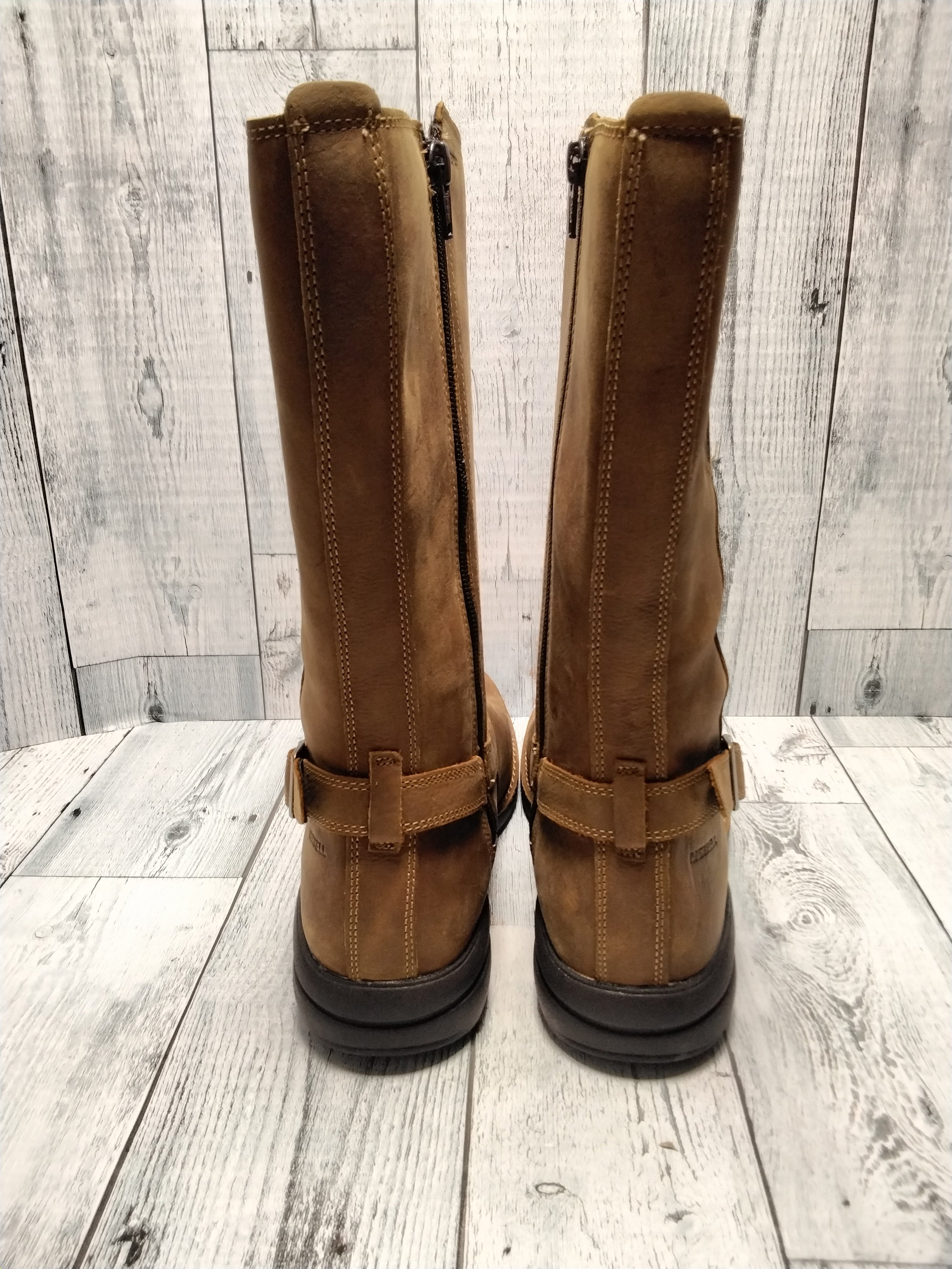 Merrell Andover Peak Waterproof Women's Boots, Sand, Size 9.5 (7781267210478)