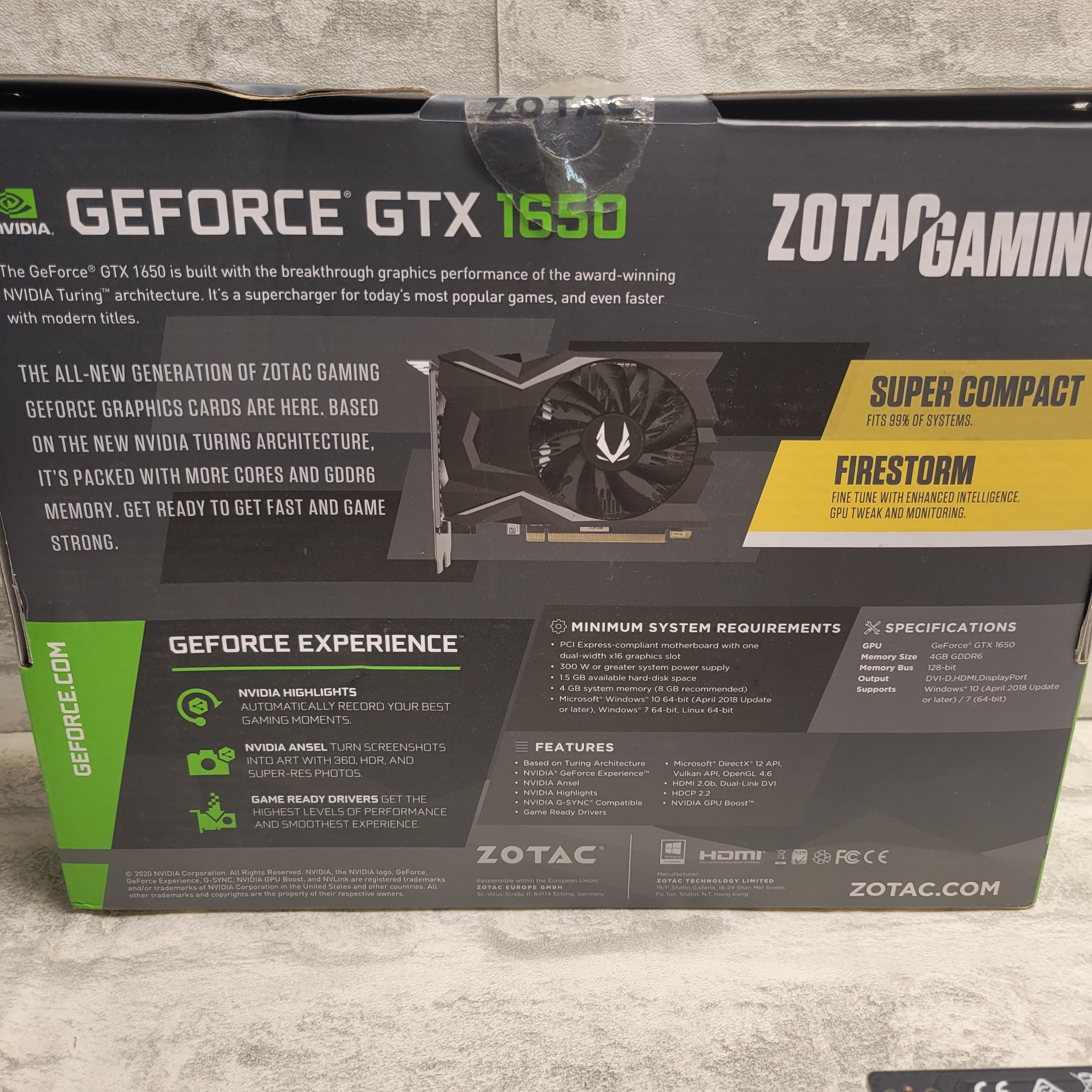 ZOTAC GeForce GTX 1650 OC 4GB GDDR6 128-bit Gaming Graphics Card, ZT-T16520F-10L (7829669904622)