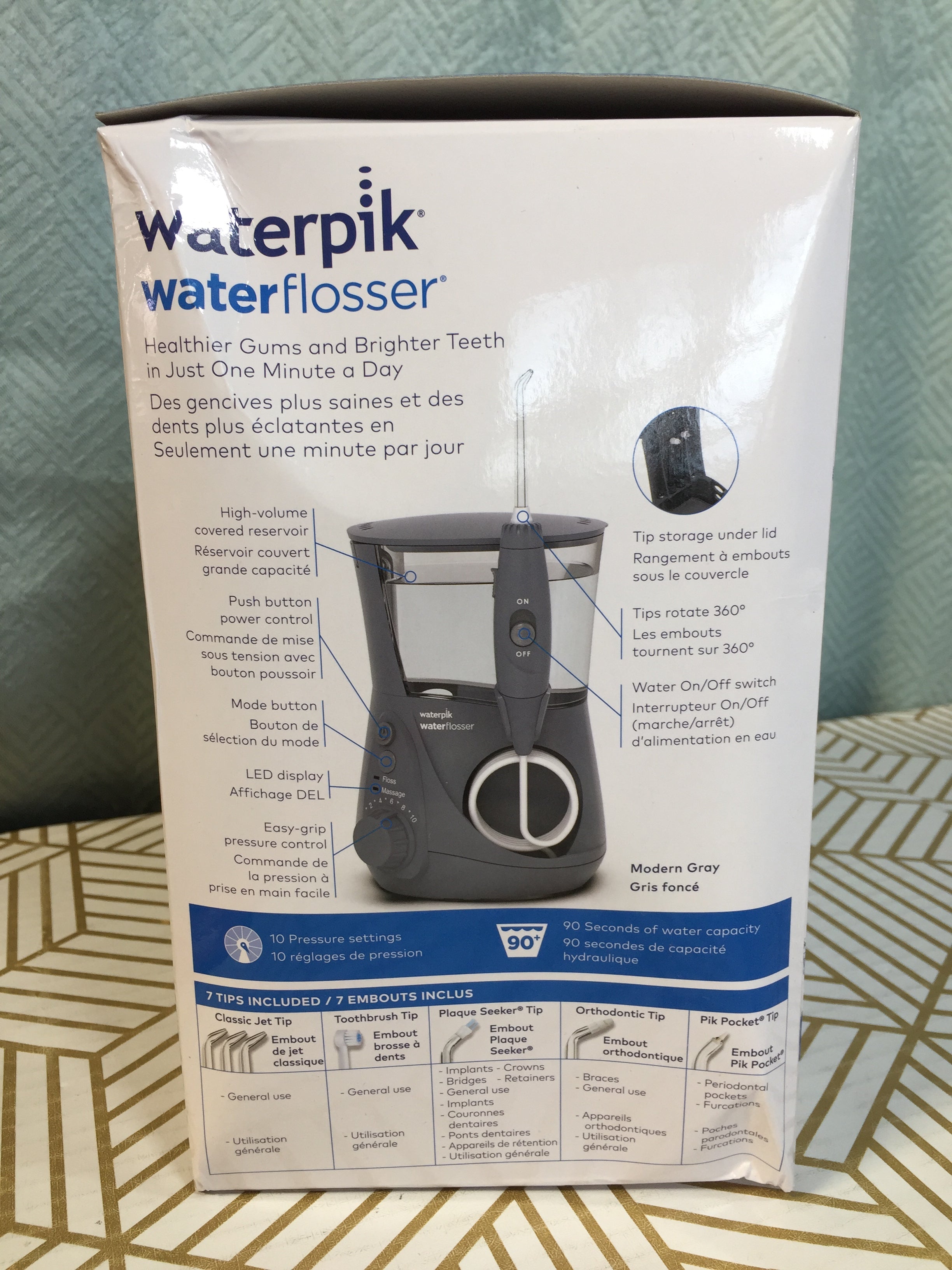 Waterpik Aquarius Dental Water Flosser, Gray WP-667 *SEALED* (7737273680110)