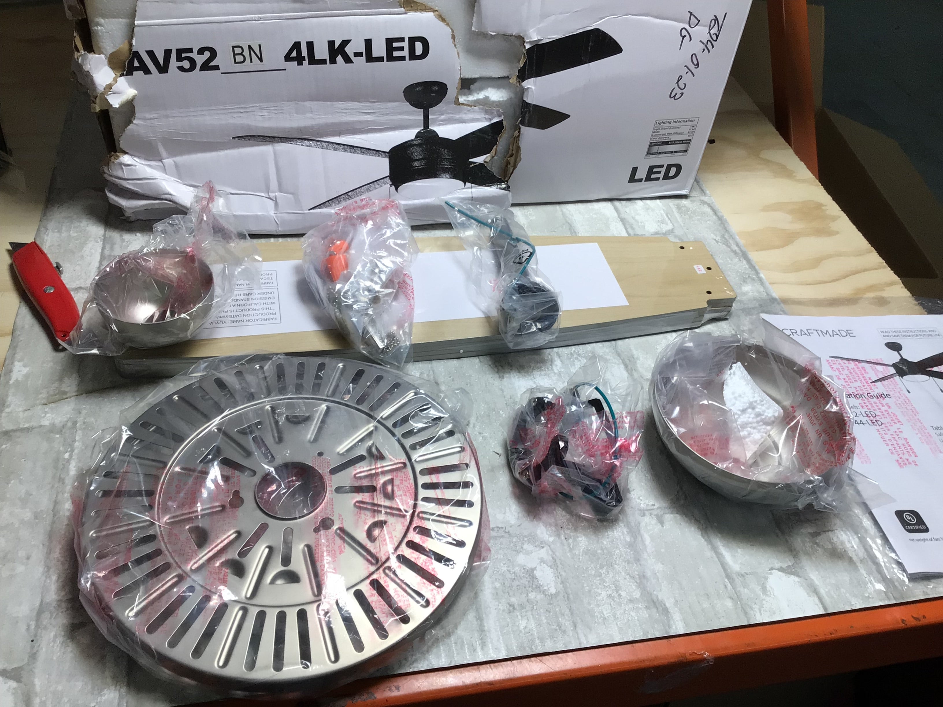 Craftmade Lighting LAV52BN4LK-LED Laval - 52 Inch Ceiling Fan*OPEN BOX* (8223158370542)