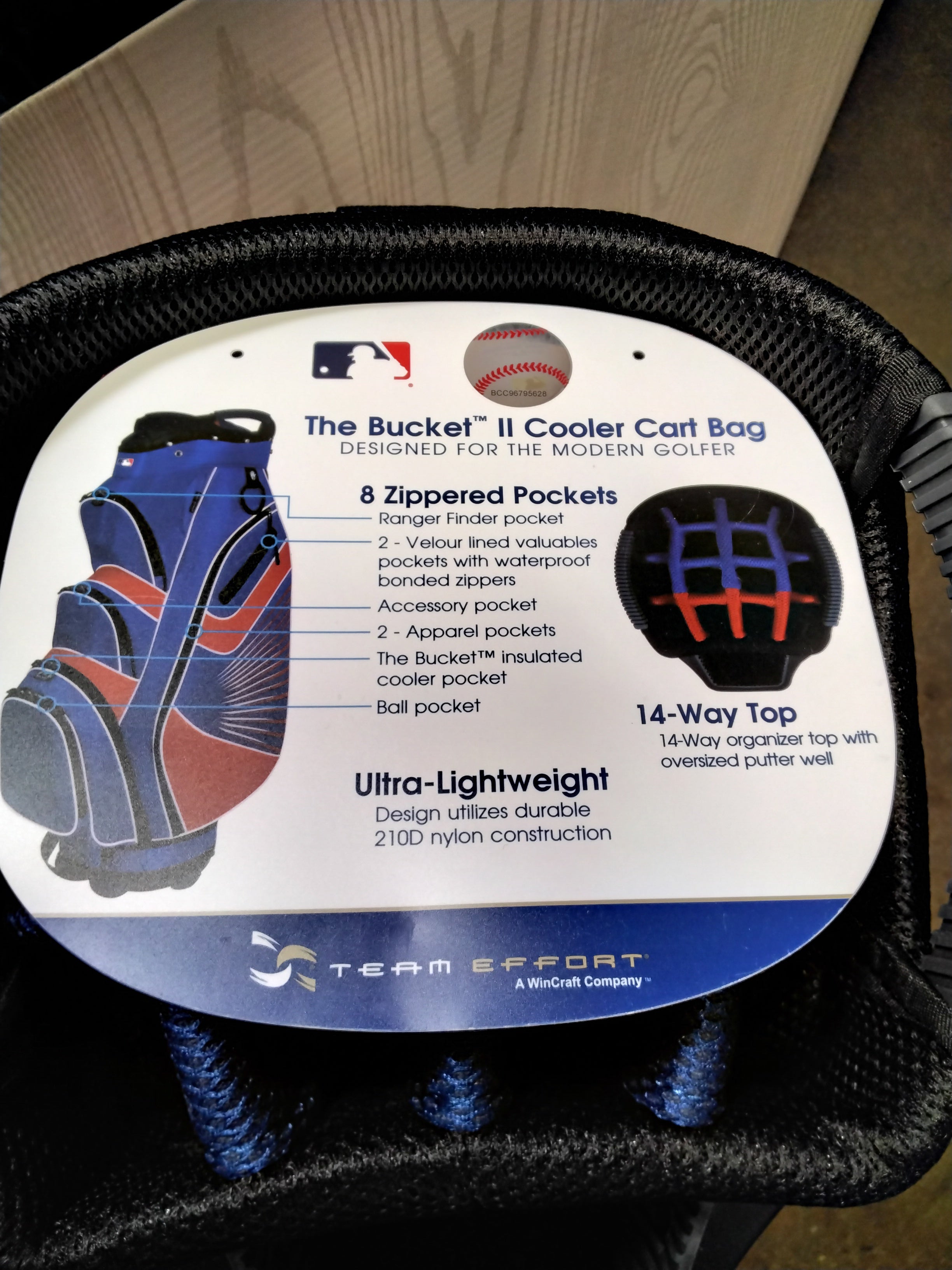 Team Effort MLB The Bucket II Cooler Cart Bag, Phillies (7727862546670)