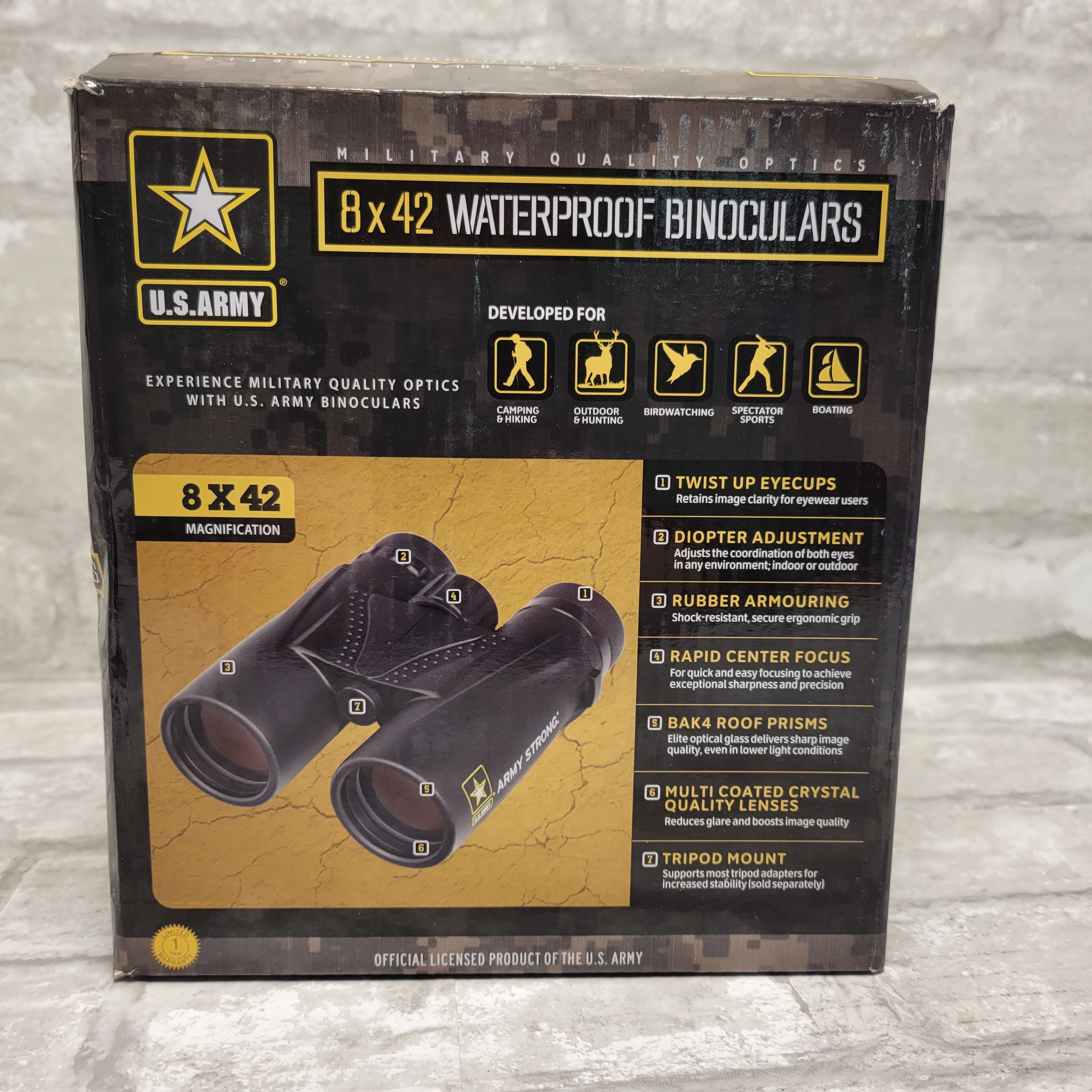 Waterproof Binoculars 8x42 U.S. Army US-BW842 (7942922797294)