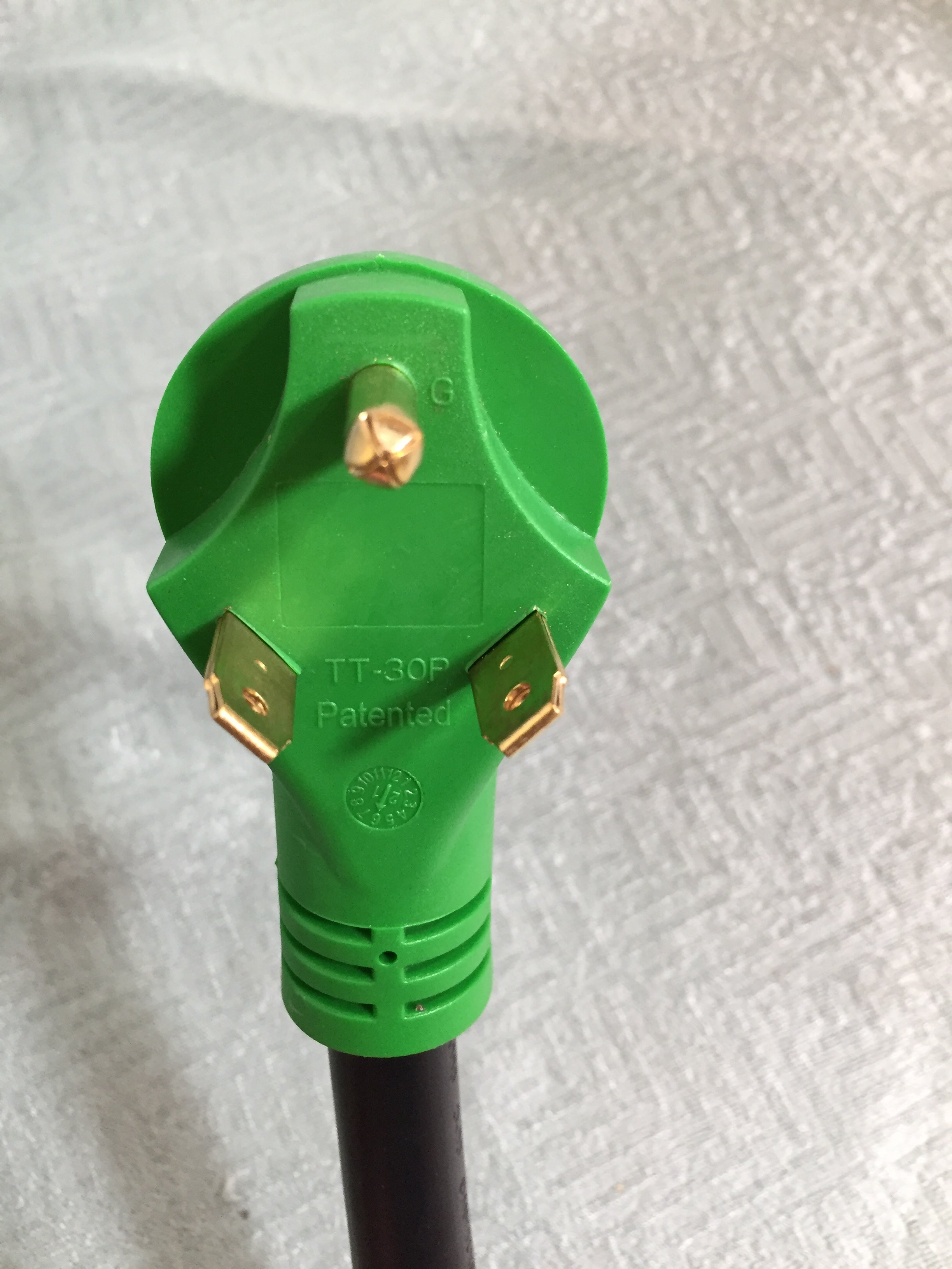 RVGUARD 30 Amp to 50 Amp RV Adapter Cord 12 inch - Green (7578692124910)