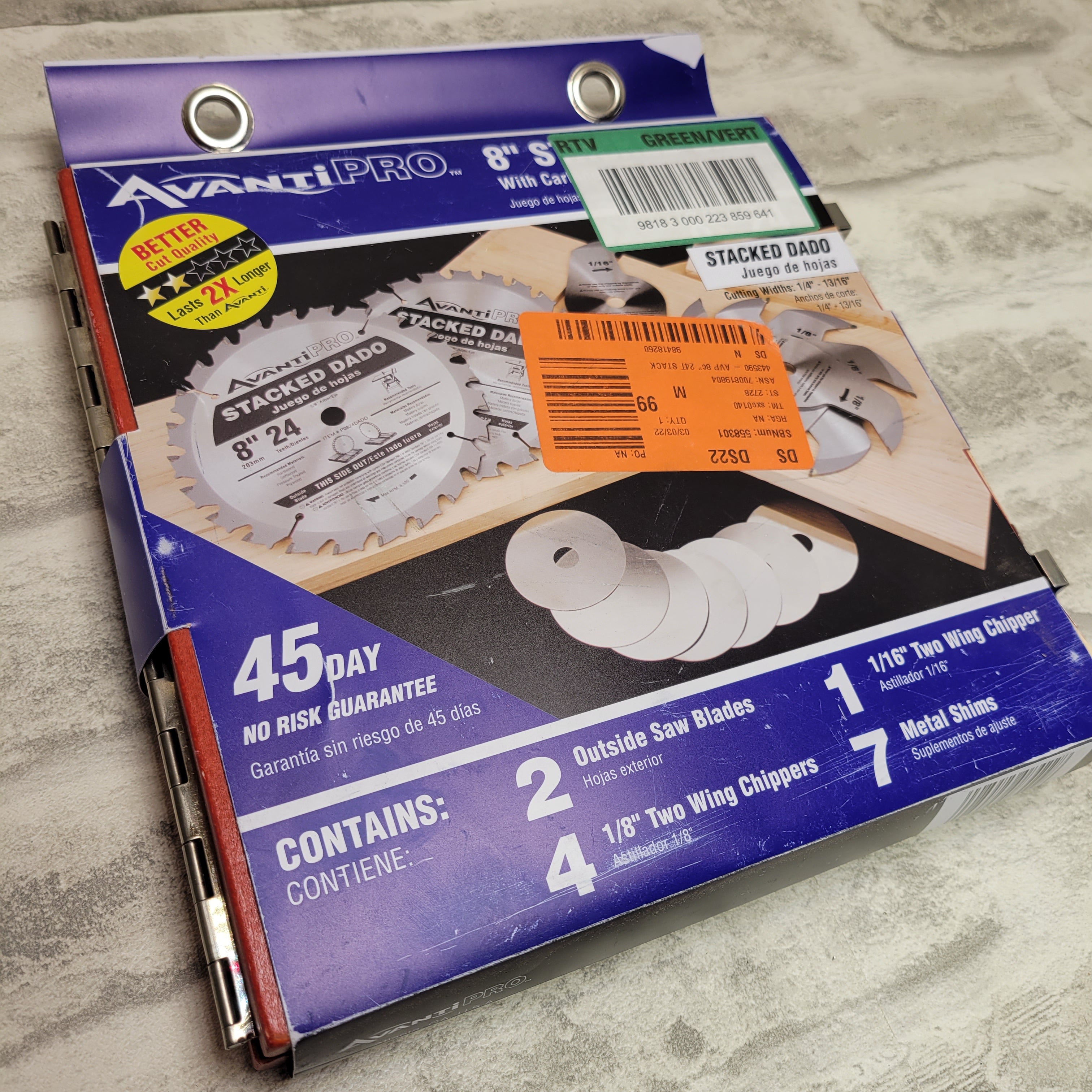 Avanti Pro 8" x 24T Stacked Dado Set