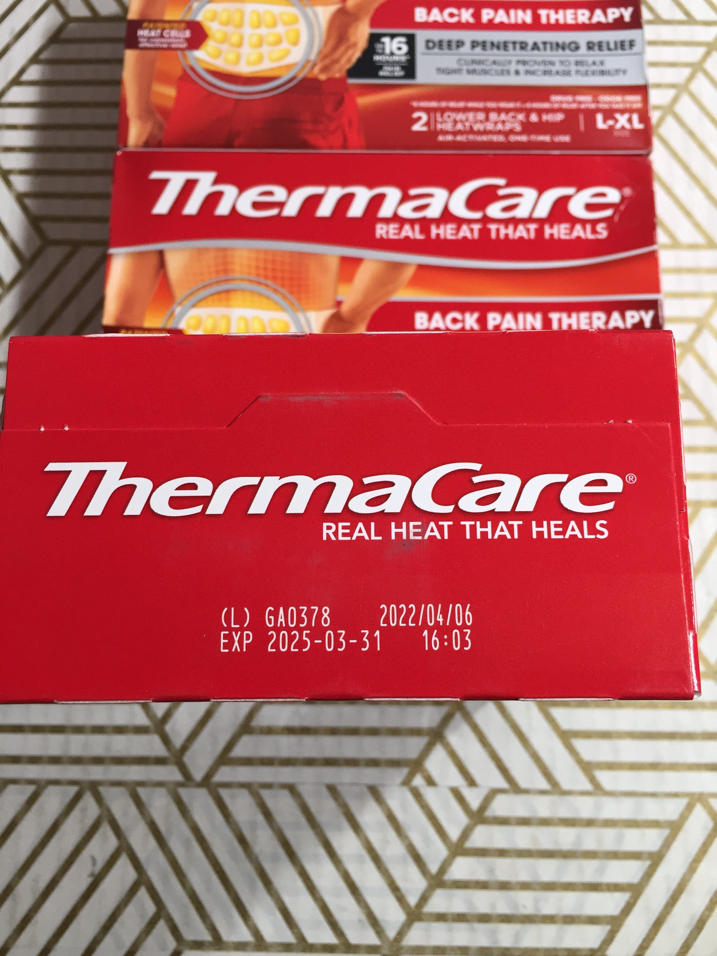 ThermaCare Lower Back & Hip Pain Relief Heat Wraps | 3 PACKS | L-XL *SEALED* (8109095157998)