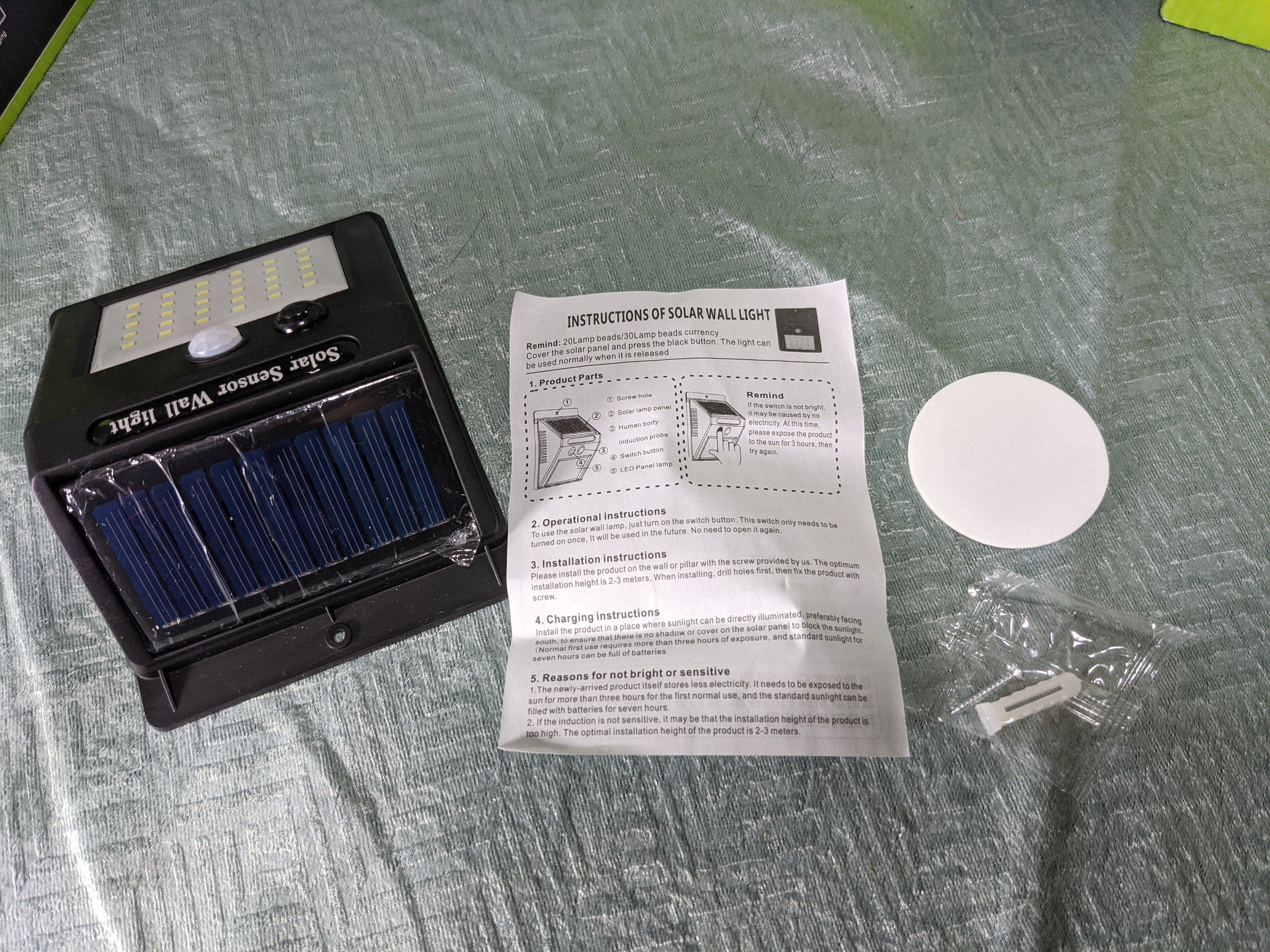 4 Pack Solar Powered LED Wall Light Great Gift (7342582956270)