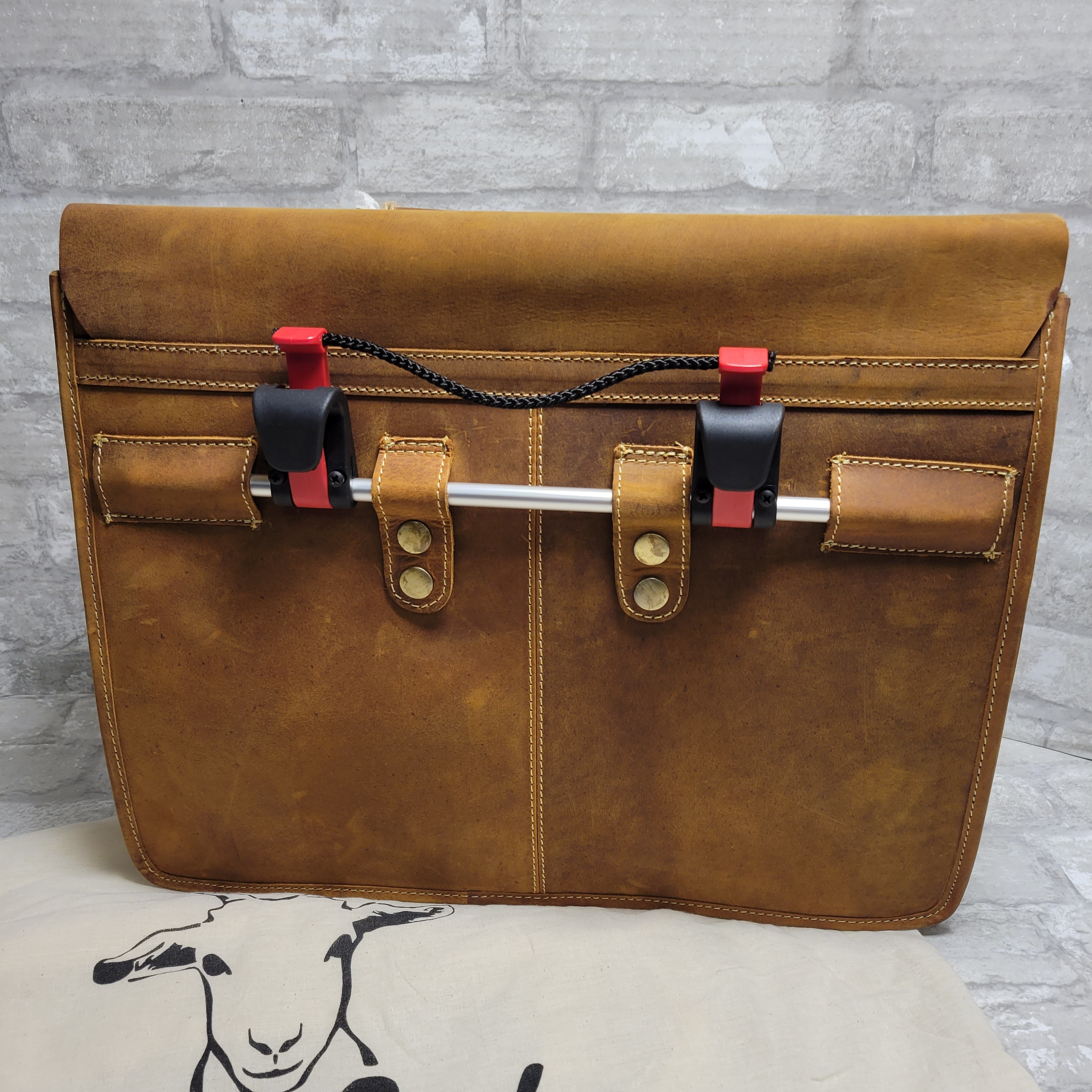 Gusti Pannier Leather Satchel, Briefcase, Teacher’s Bag, Bike Bag, Bicycle Bag (8067645505774)