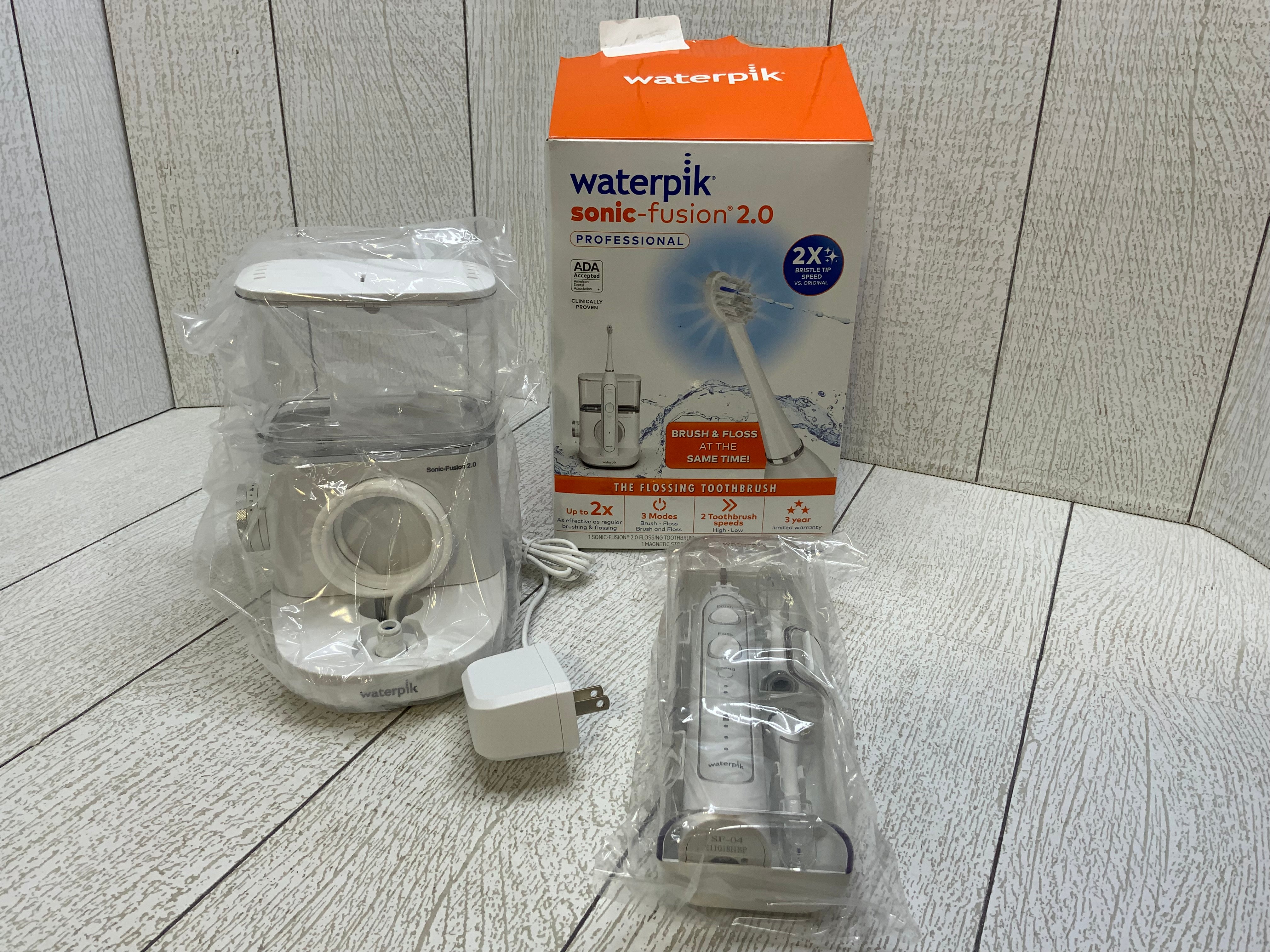 Waterpik Sonic-Fusion 2.0 Flossing Electric Toothbrush, White (7948423594222)