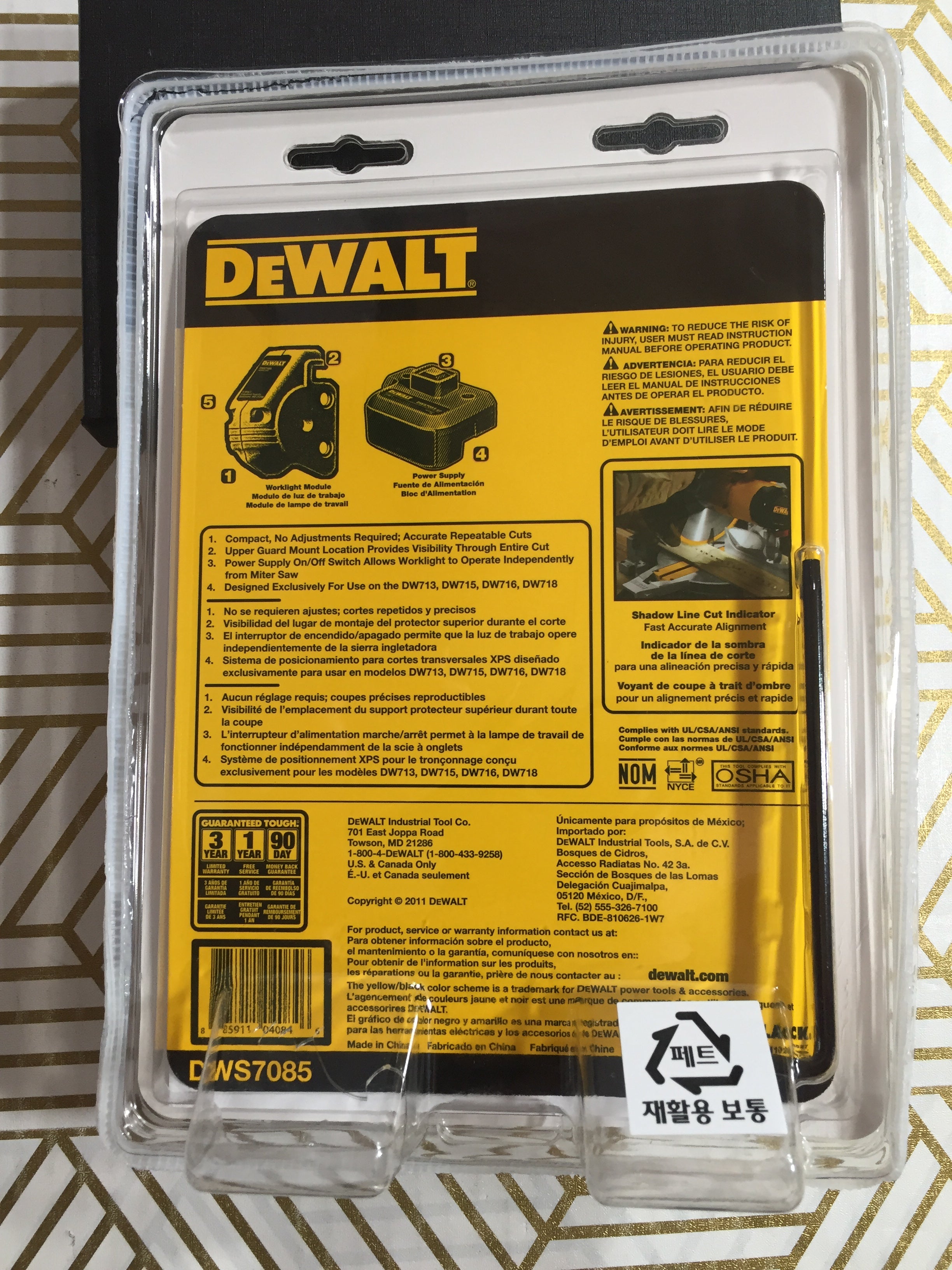 DEWALT DWS7085 MiterSaw LED Work Light System *NEW*