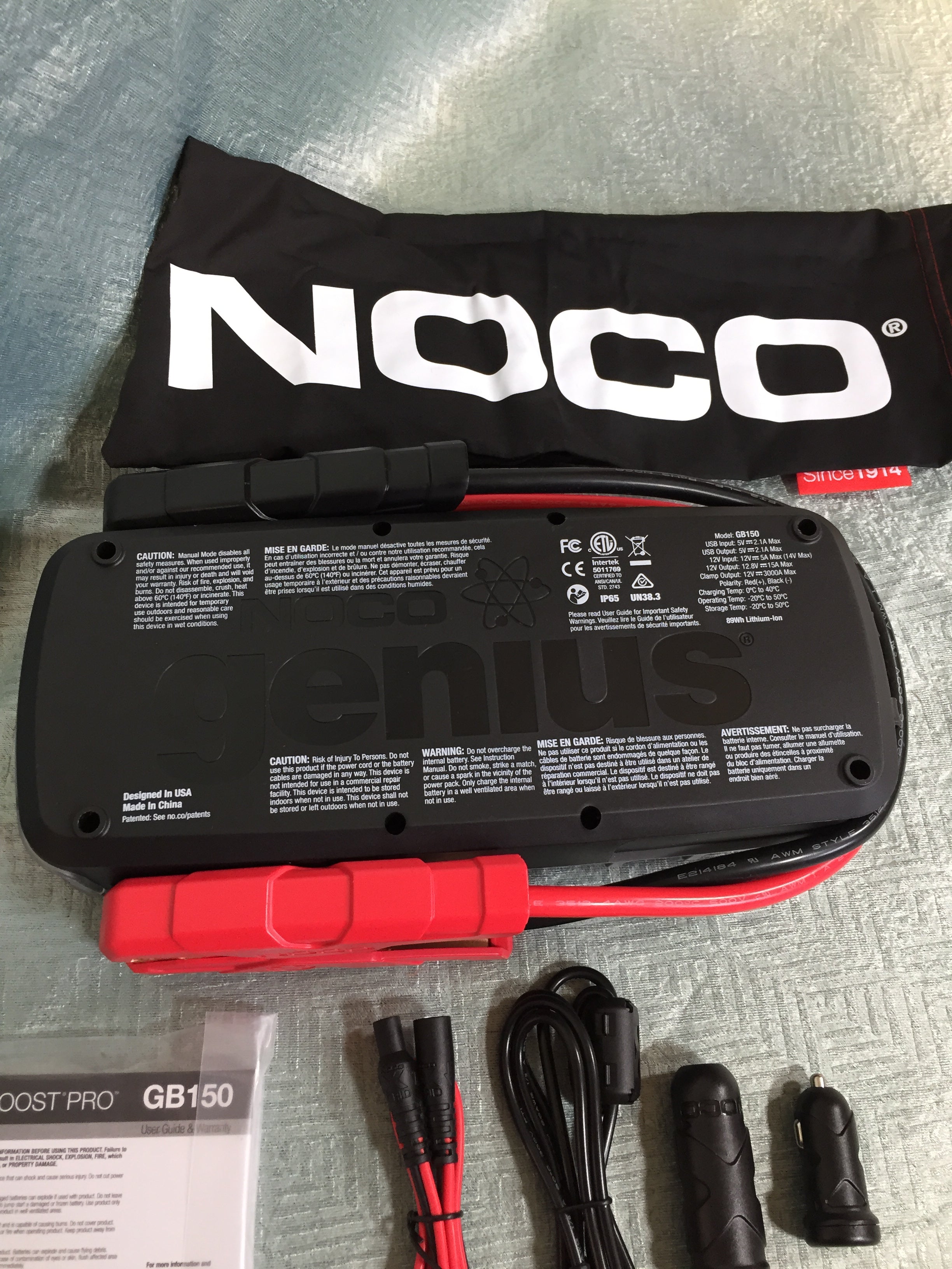 NOCO Boost Pro GB150 3000 Amp 12-Volt UltraSafe Lithium Jump Starter Box (7522918891758)