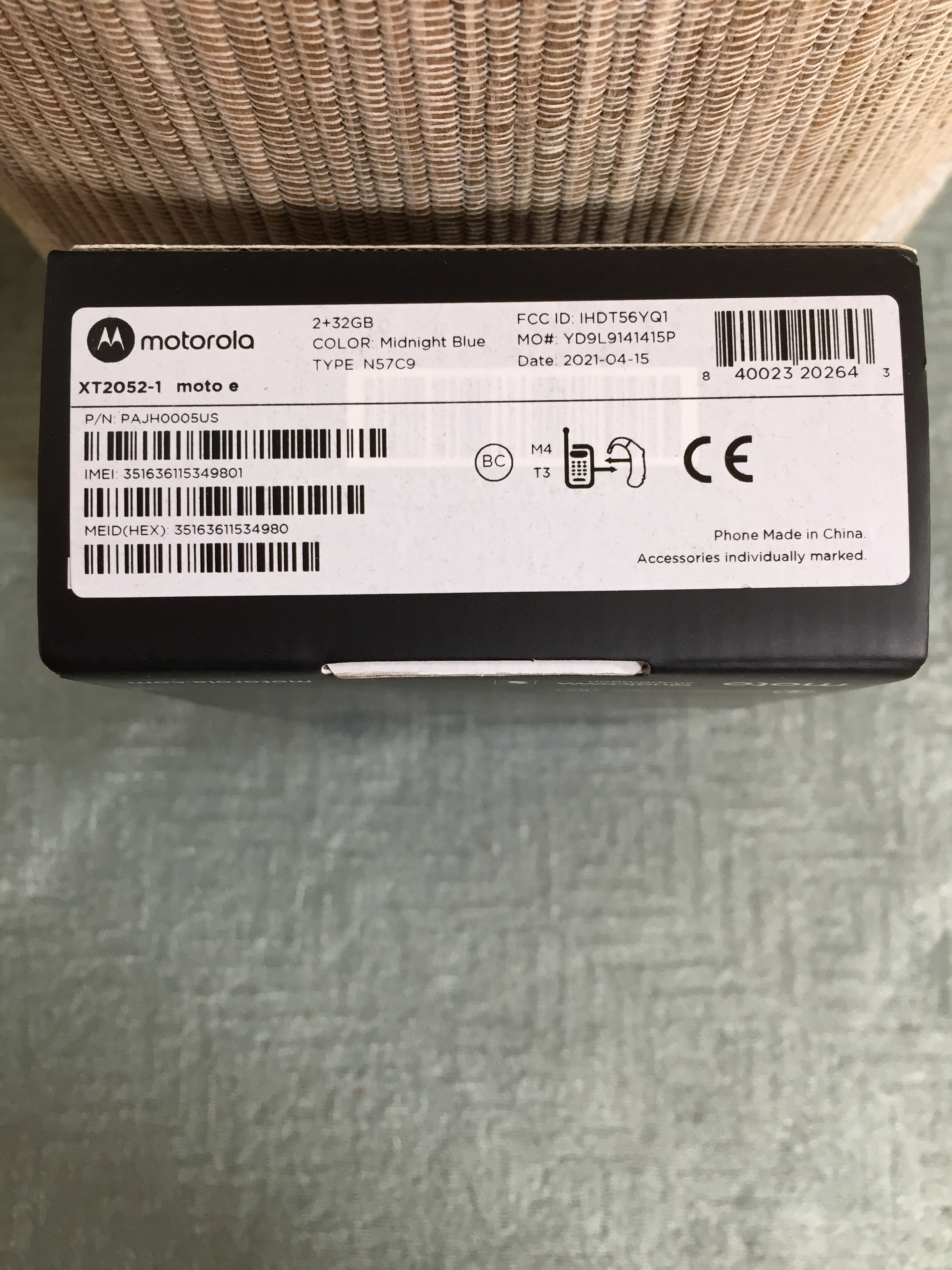 Moto E | Unlocked | Made for US by Motorola | 2/32GB | 13MP Camera | 2020 | Blue (7578138247406)