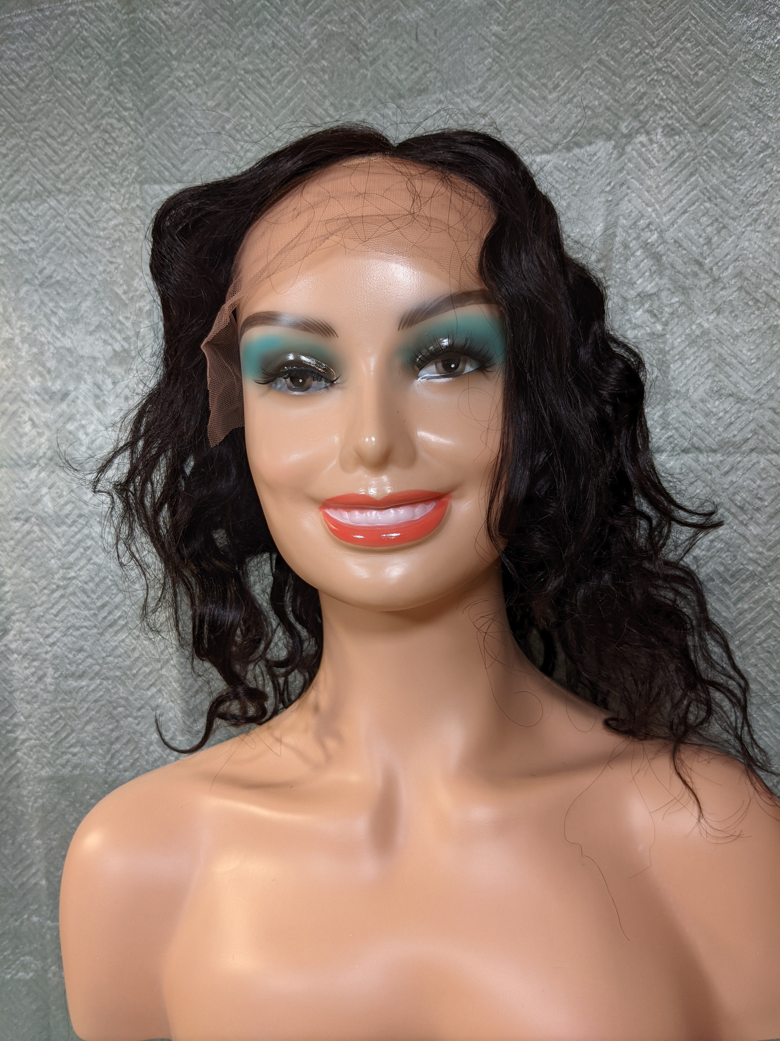Brazilian Nautral Black Human Hair Wig Lace Front (7578797932782)