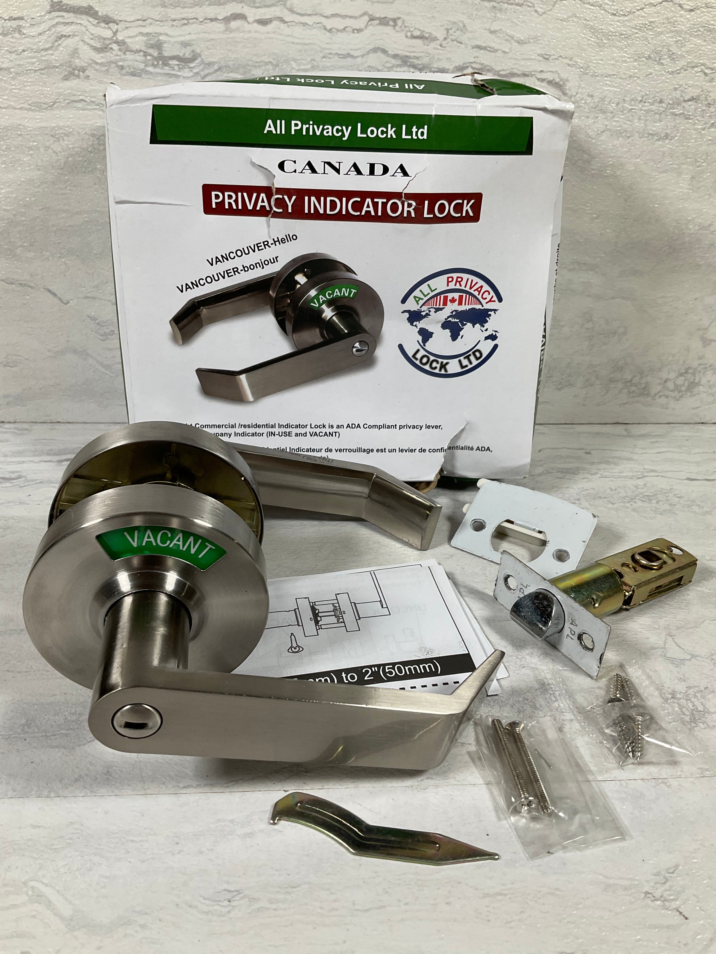 Bathroom Privacy Lever Lock with Large Indicator