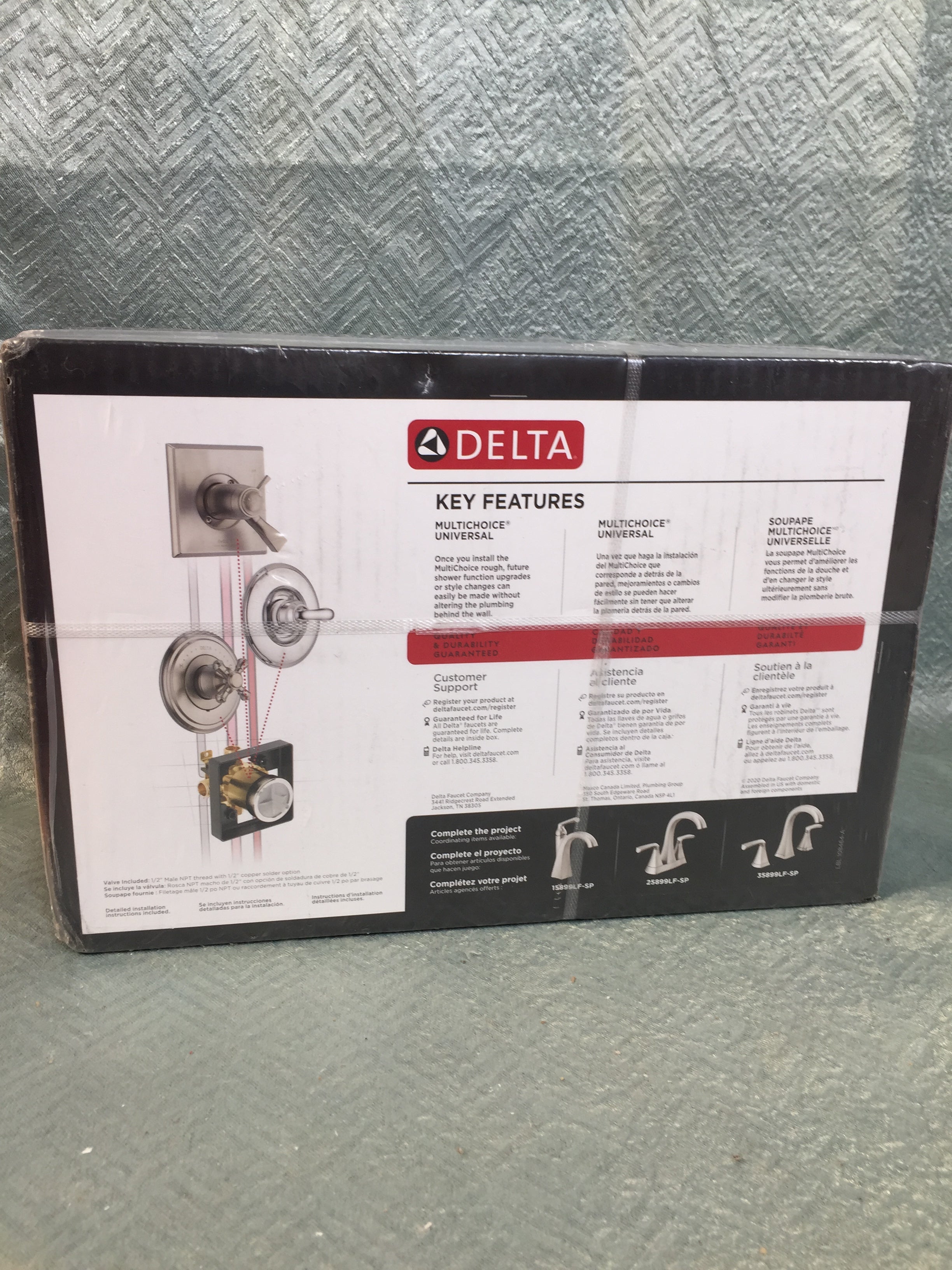 Delta Pierce Tub and Shower Faucet - Spot Shield - Brushed Nickel - Valve Included (7591859683566)