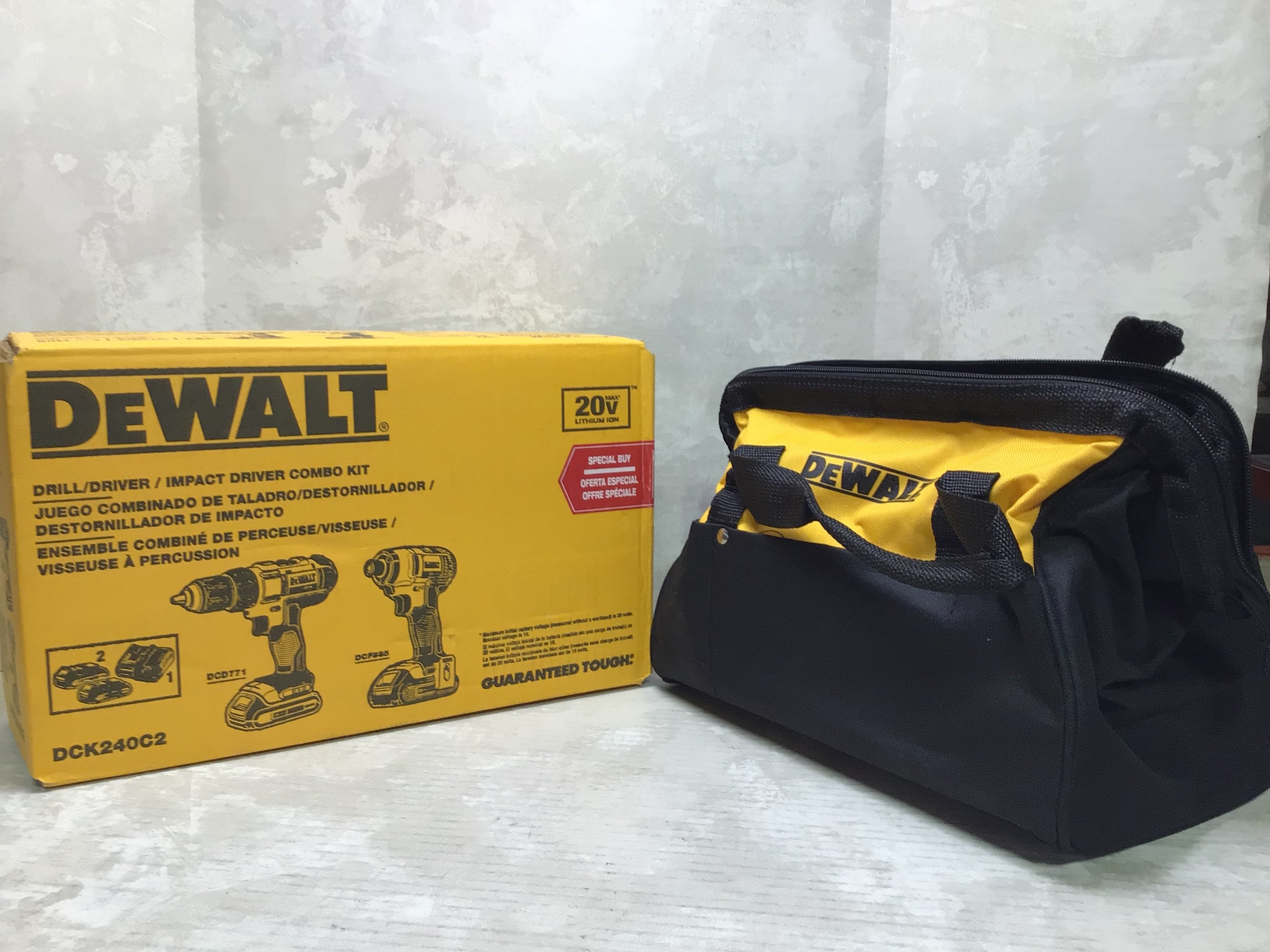 DEWALT 20V Max Cordless Drill Combo Kit, 2-Tool (DCK240C2) (7670835740910)