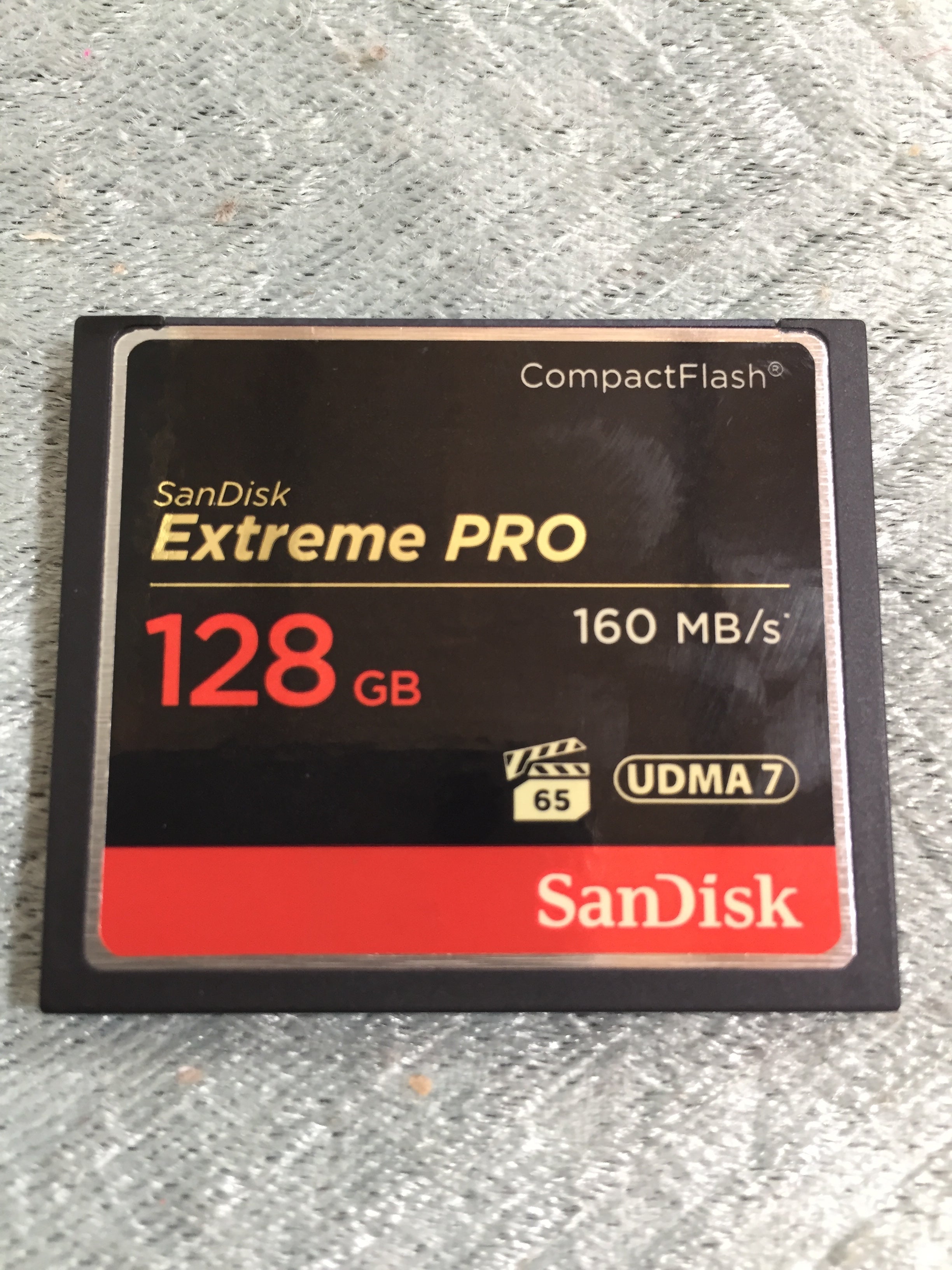 SanDisk Extreme PRO 128GB CompactFlash Memory Card UDMA 7 Speed (7601226547438)