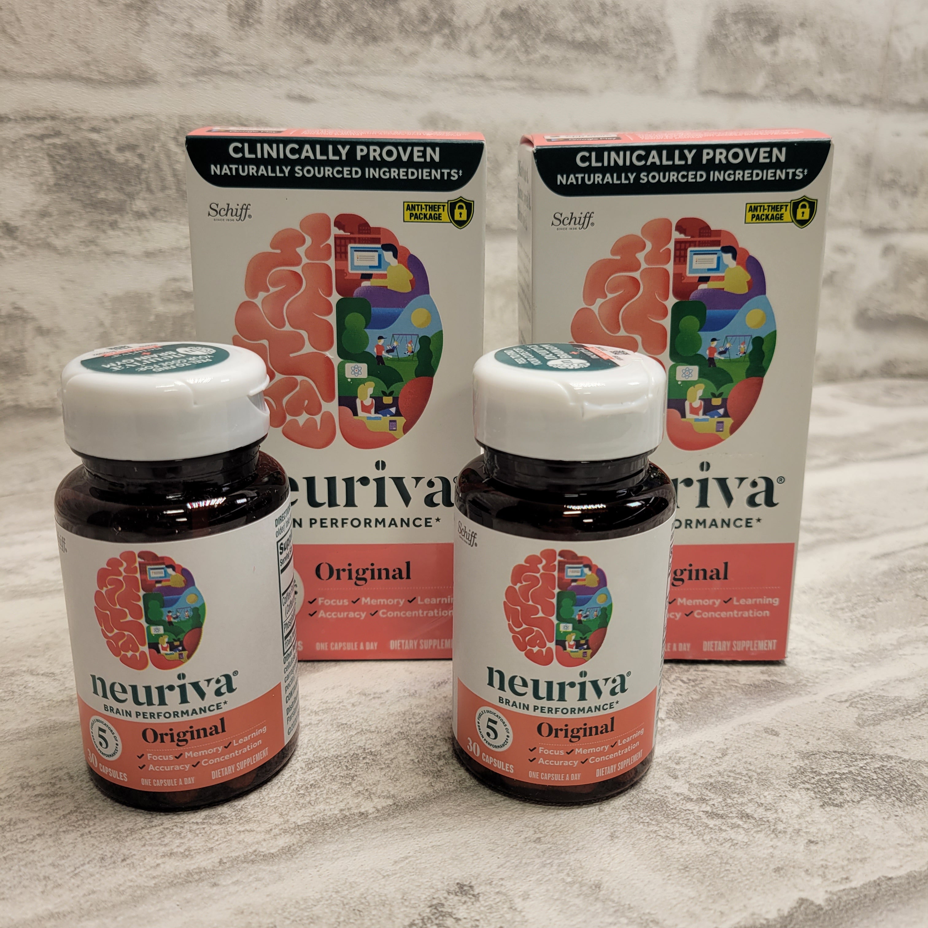 (Lot of 2) NEURIVA Original Capsules (30ct) Phosphatidylserine (7570059657454)