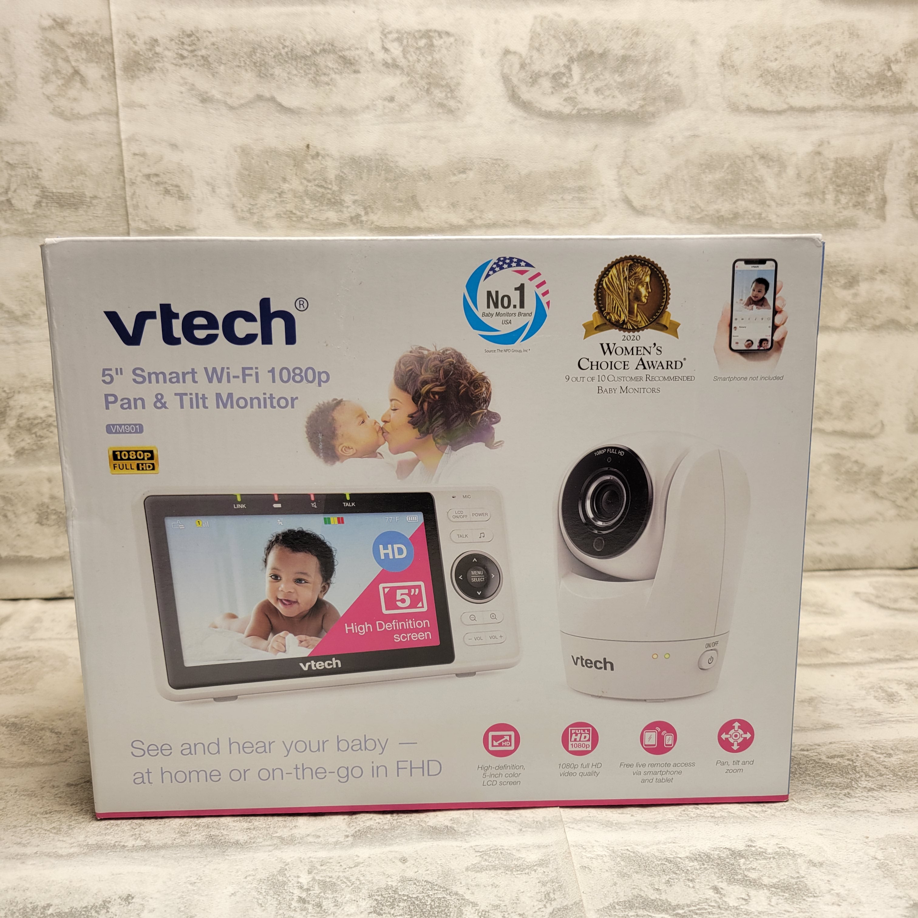 VTech Upgraded Smart WiFi Baby Monitor VM901, 5-inch 720p Display (7884704186606)