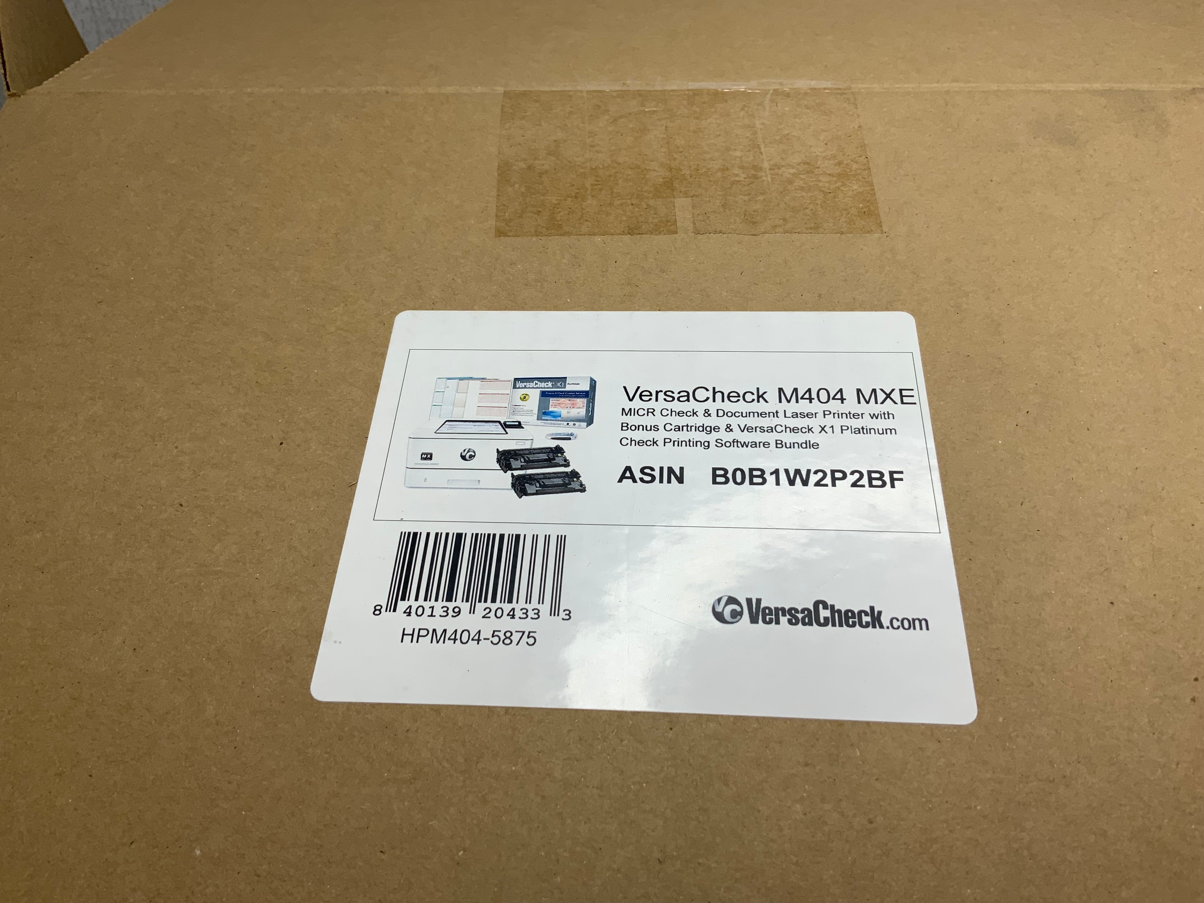 VersaCheck HP LaserJet M404 MXE Check Printer W/ VersaCheck X1 Platinum Bundle (8051757514990)