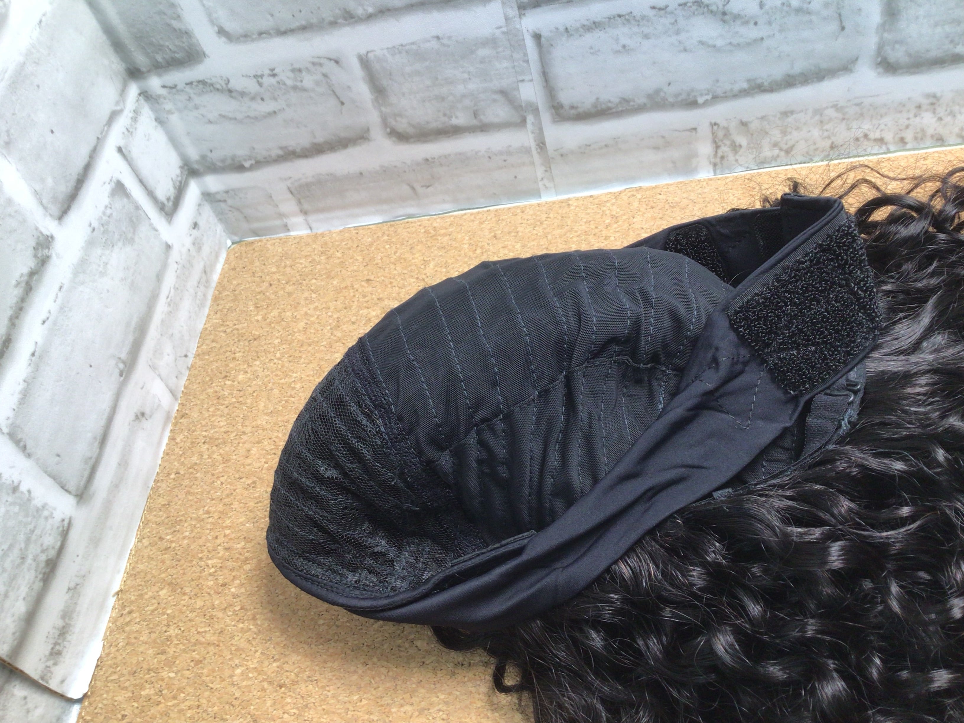 ToyoTress Headband Wig 18'' Kinky Curly / Black / Elastic net (7948372181230)