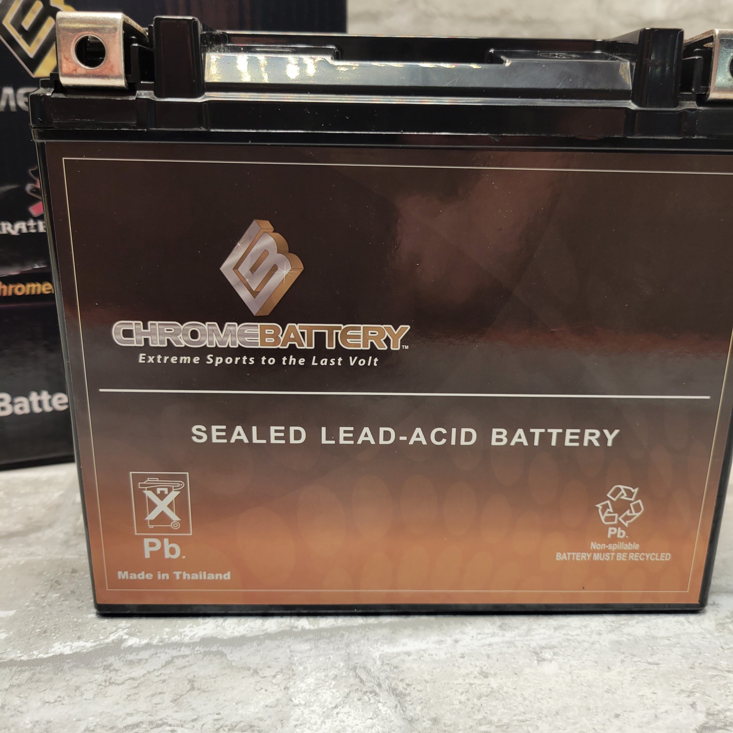 Chrome Battery 20HL-BS 12 Volts,18 Ah, 310 CCA *READ DESCRIPTION* (7923772850414)
