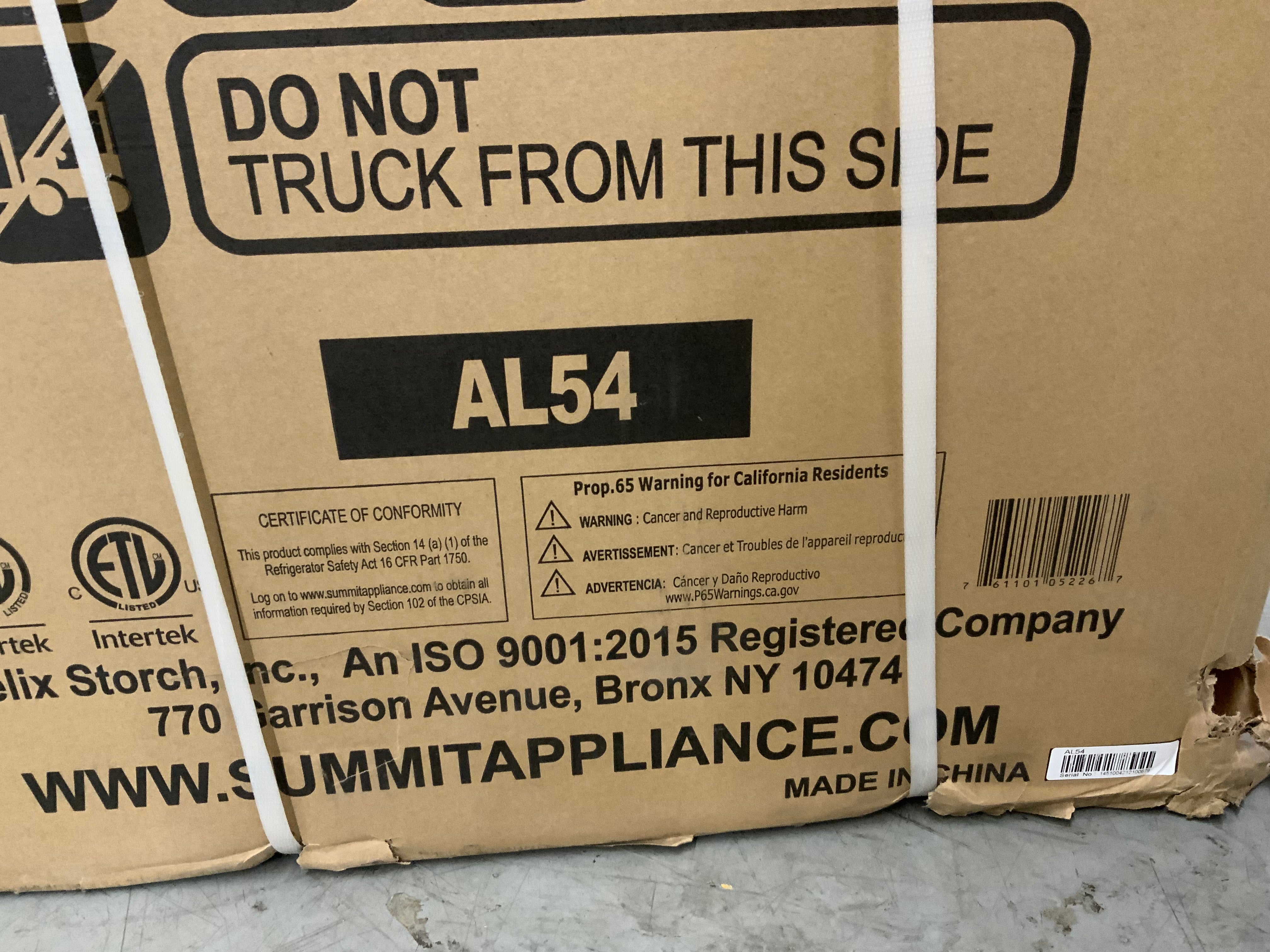 Summit AL54 ADA Height 24" BuiltIn Undercounter Refrigerator