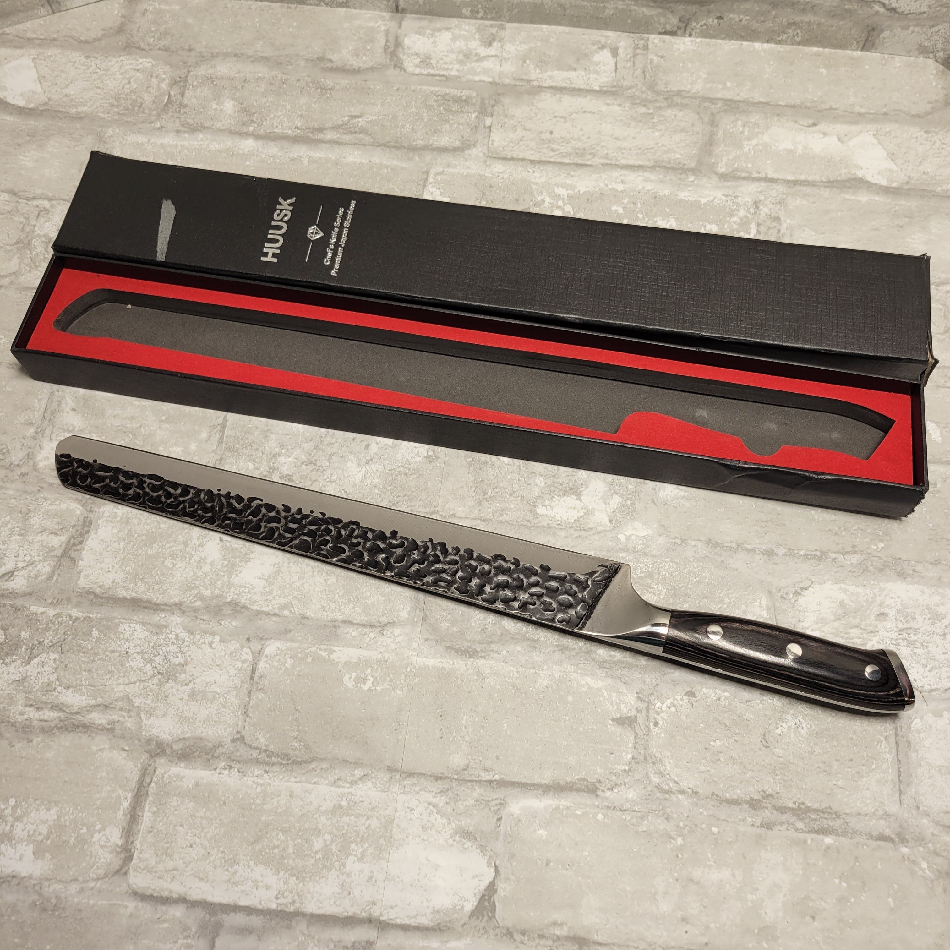 Huusk Japan Knife, Brisket Knife 11.6 Inch Premium Slicing Knife Hand Forged (8046018199790)