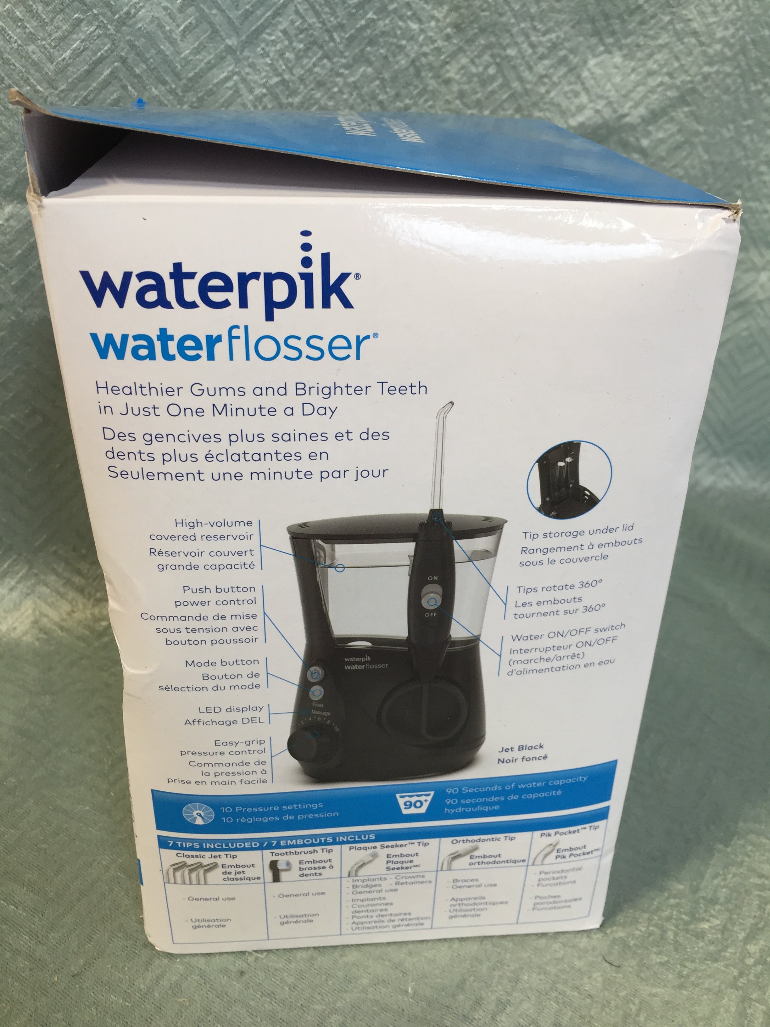 Waterpik Aquarius Water Flosser - Black WP-662 - OPEN BOX/SEALED TIPS (7615180964078)
