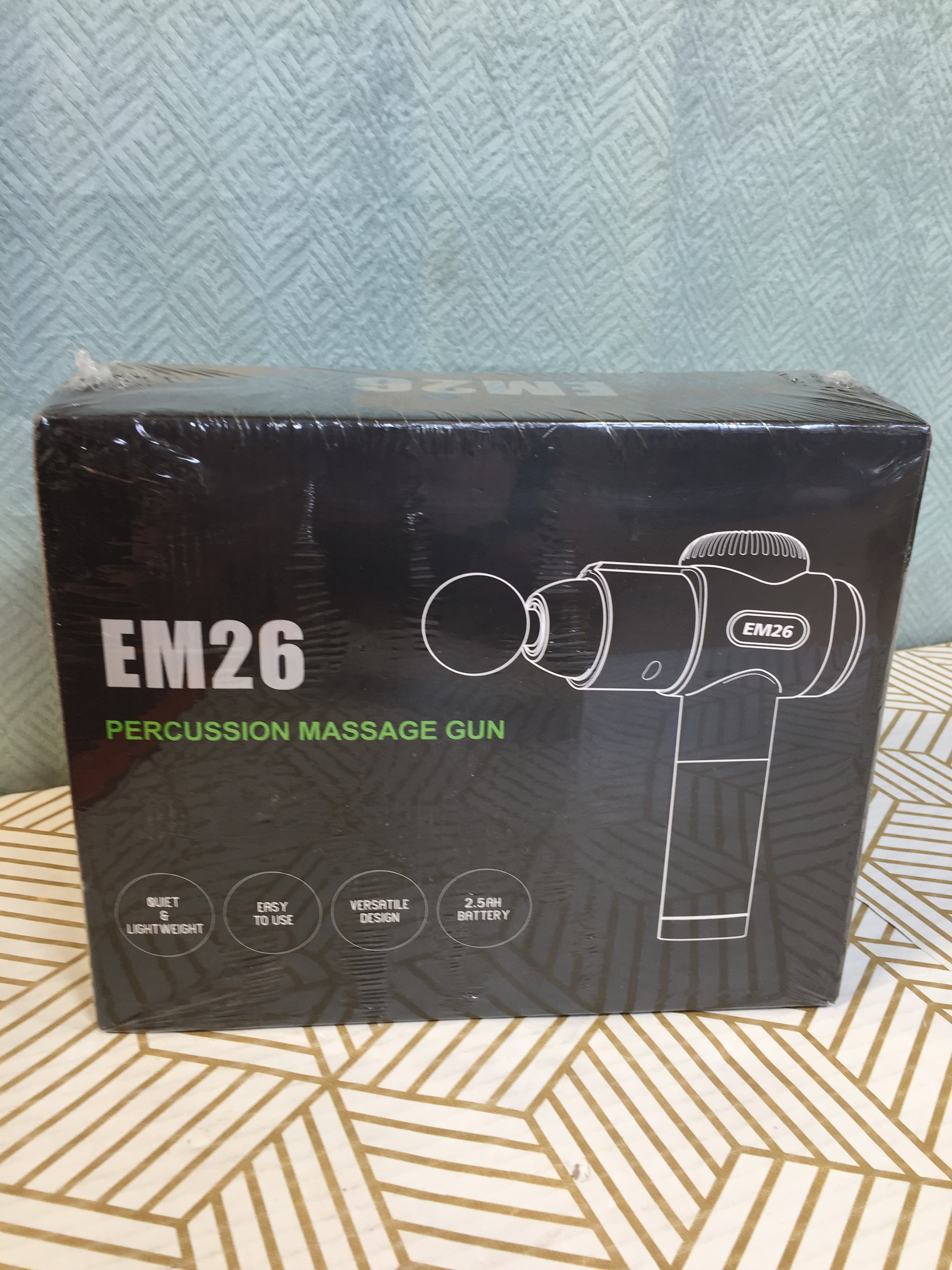 TOLOCO Percussion Handheld Deep Tissue Massager- EM26 Silver *SEALED* (7895003955438)