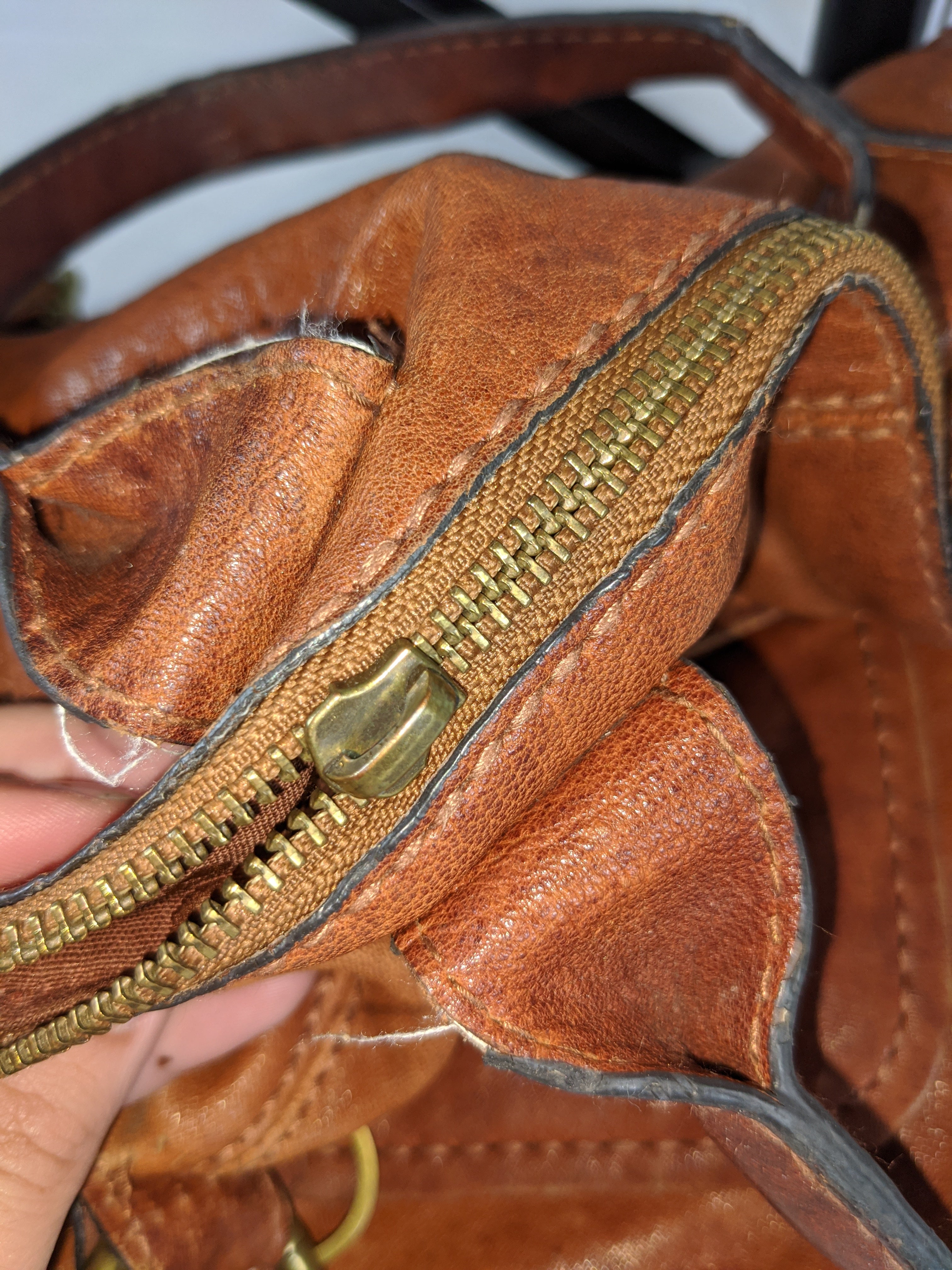 Fossil Brown Leather Foldover Crossbody (6925913555127)