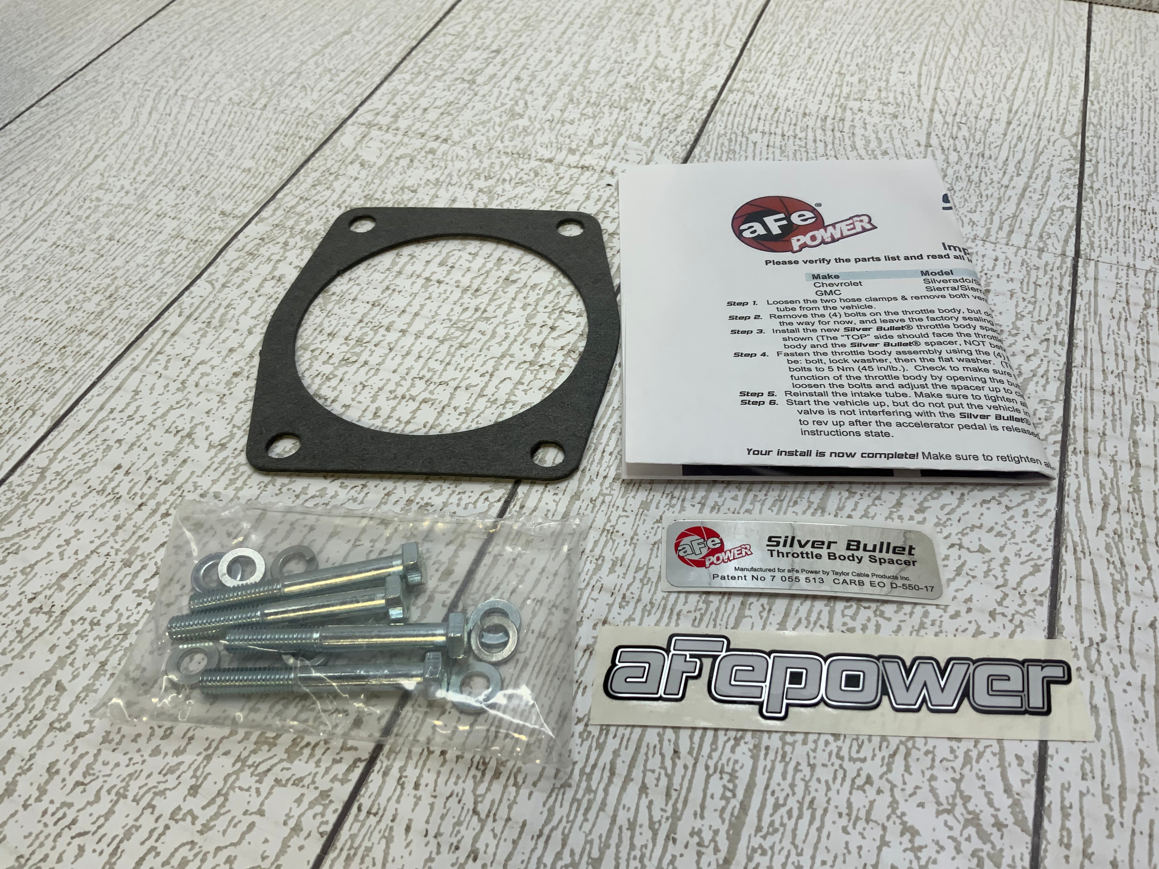 aFe Power Silver Bullet 46-34008 GM Throttle Body Spacer (7938474672366)