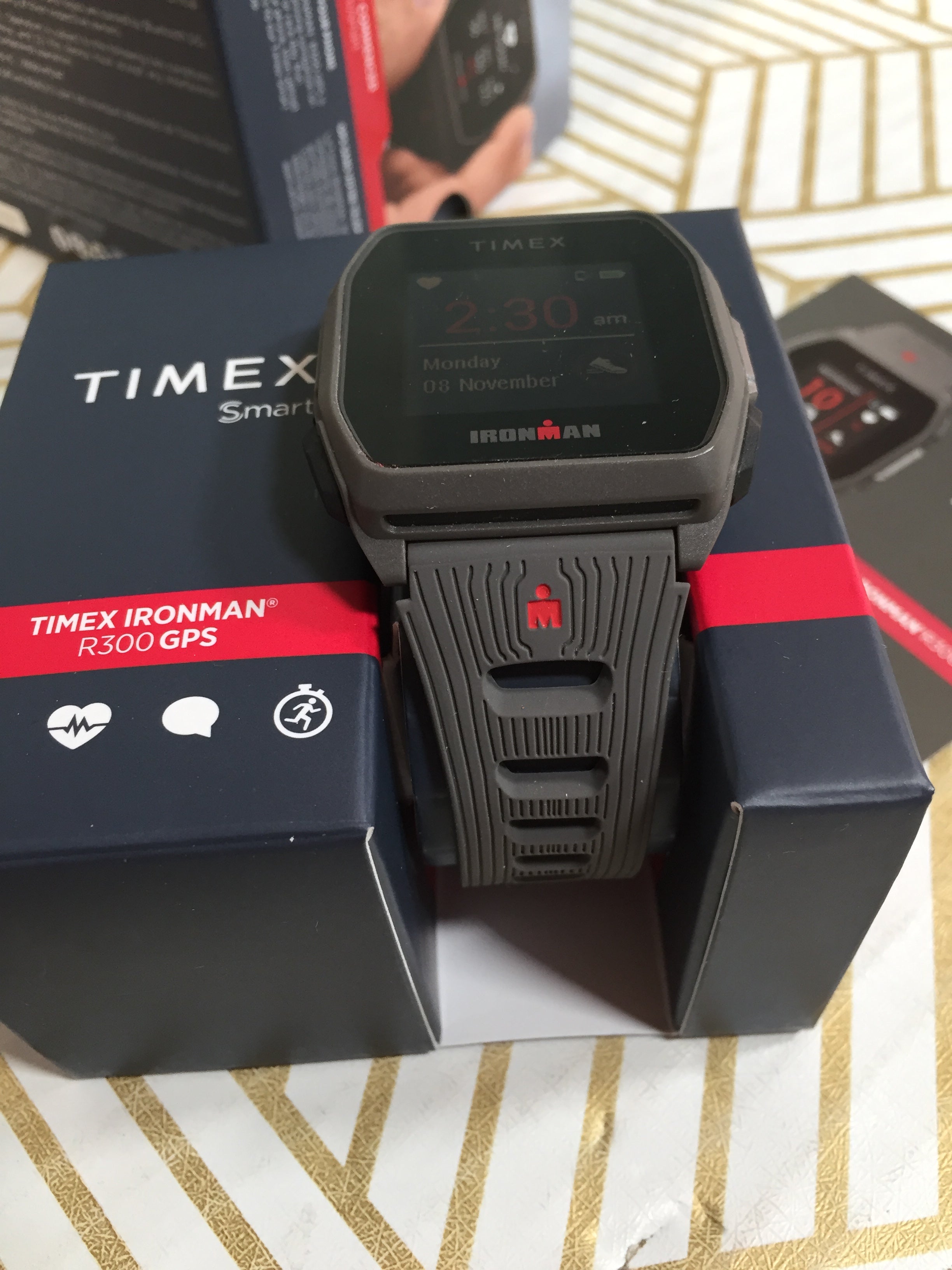 TIMEX IRONMAN R300 GPS Smartwatch with Heart Rate 41mm – Gray- Silicone Strap (7929777422574)