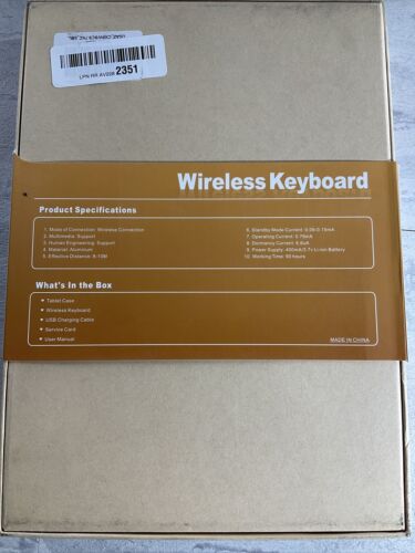iPad Keyboard Case 9.7 with Wireless Magnetic Bluetooth Keyboard (Lake Blue) (6922788110519)