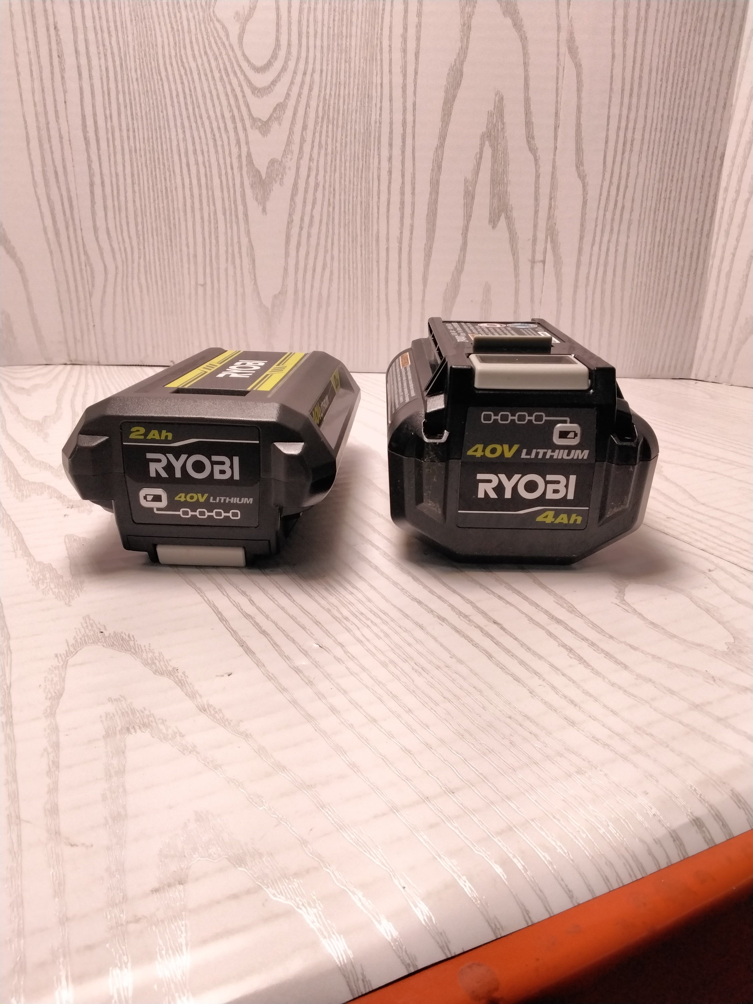 2 Ryobi 40v Batteries - 1, 2AH (OP40204) & 1, 4AH (OP40401) (7854955757806)