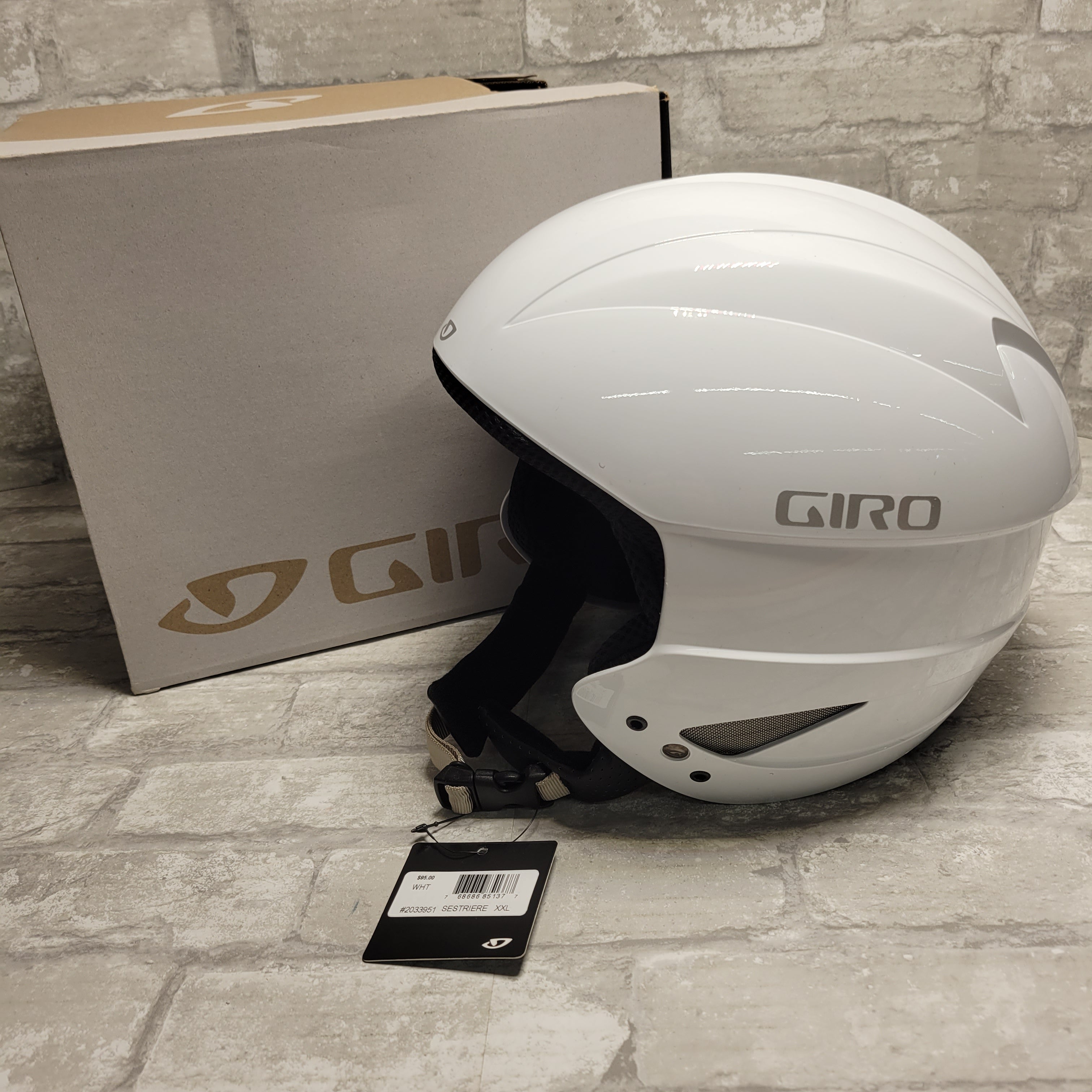 Giro Sestriere Race Snow Helmet #2033951, White XXL (8075241554158)